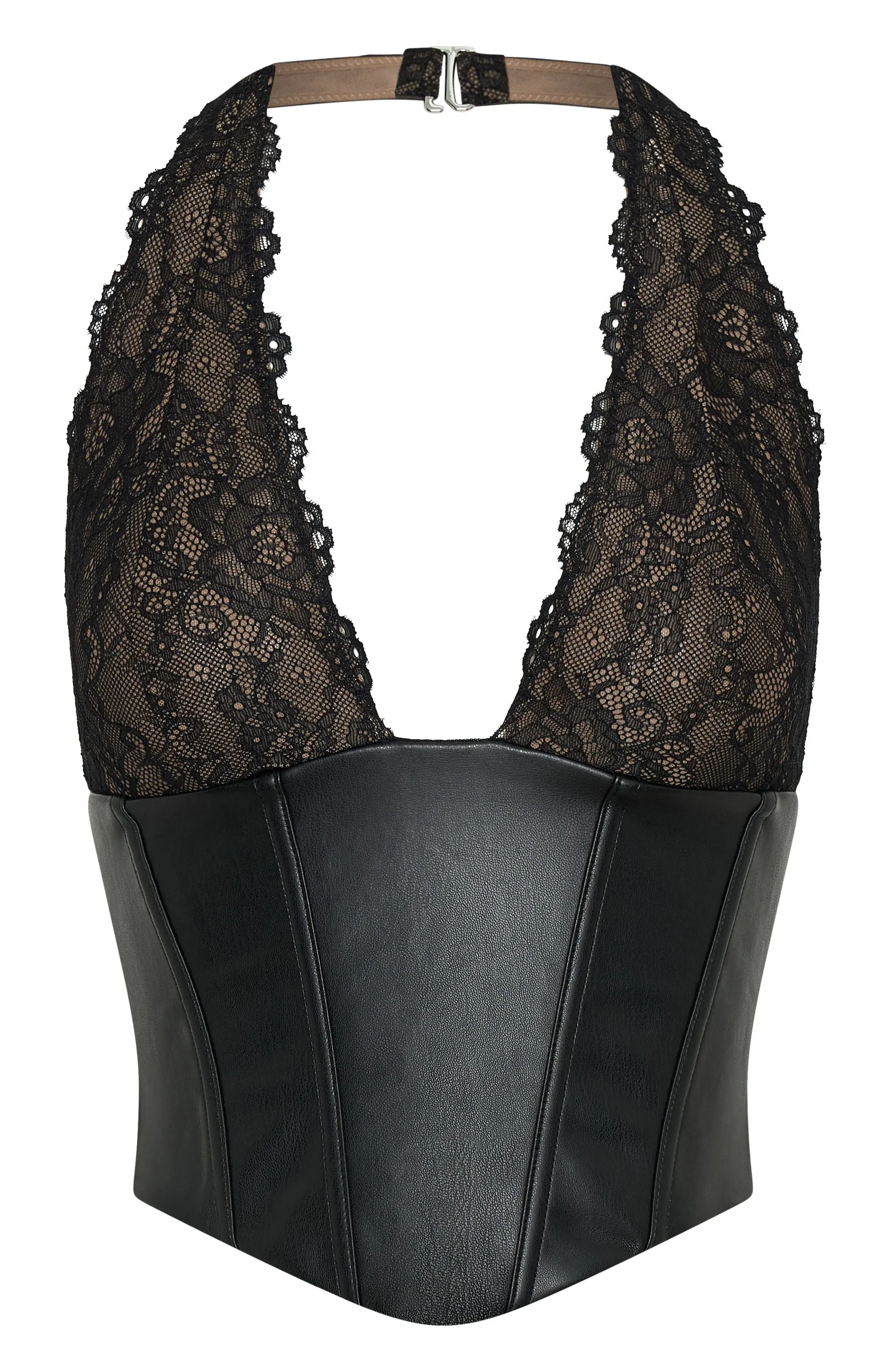 Dreams And Delights PU Bustier Black sold by White Fox Boutique product image thumbnail 5