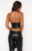 Dreams And Delights PU Bustier Black sold by White Fox Boutique