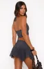 To My Heart Mini Skirt Charcoal sold by White Fox Boutique