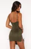 Bratty Faux Suede Mini Dress Cactus sold by White Fox Boutique
