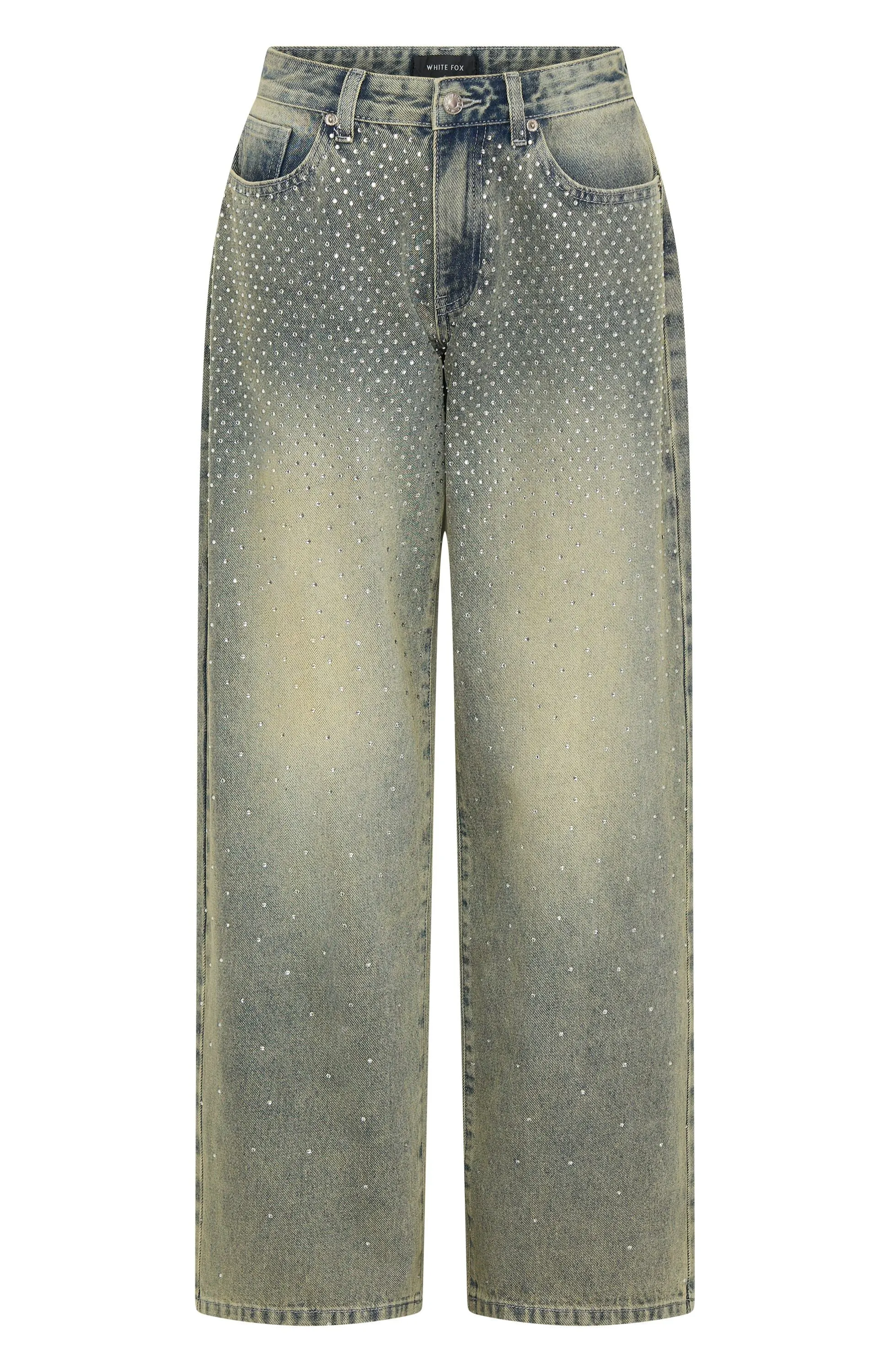 Luna Low Rise Wide Leg Jeans Sand sold by White Fox Boutique product image thumbnail 5