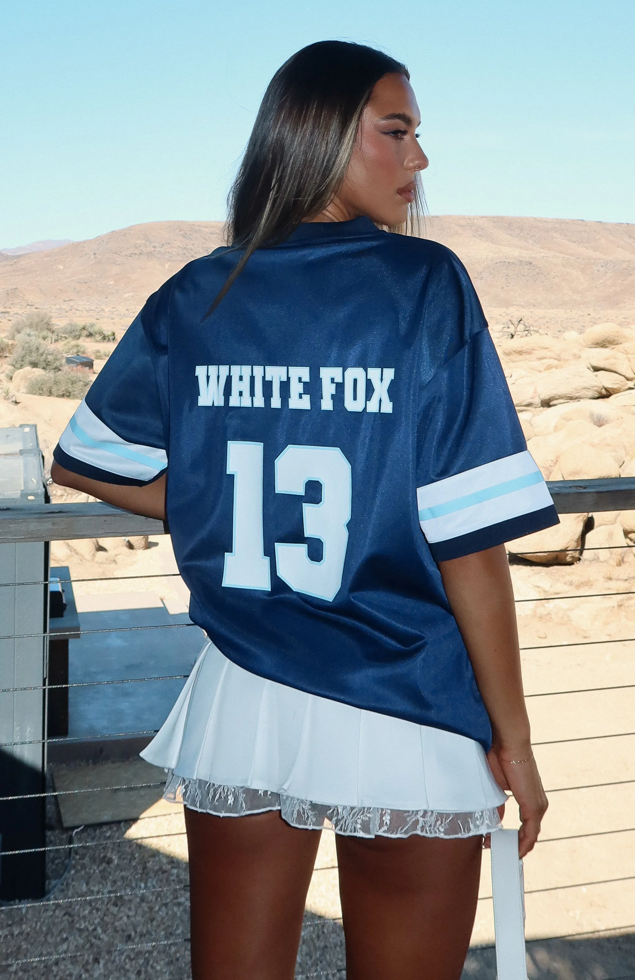 Friday Night Lights Oversized Jersey Navy sold by White Fox Boutique