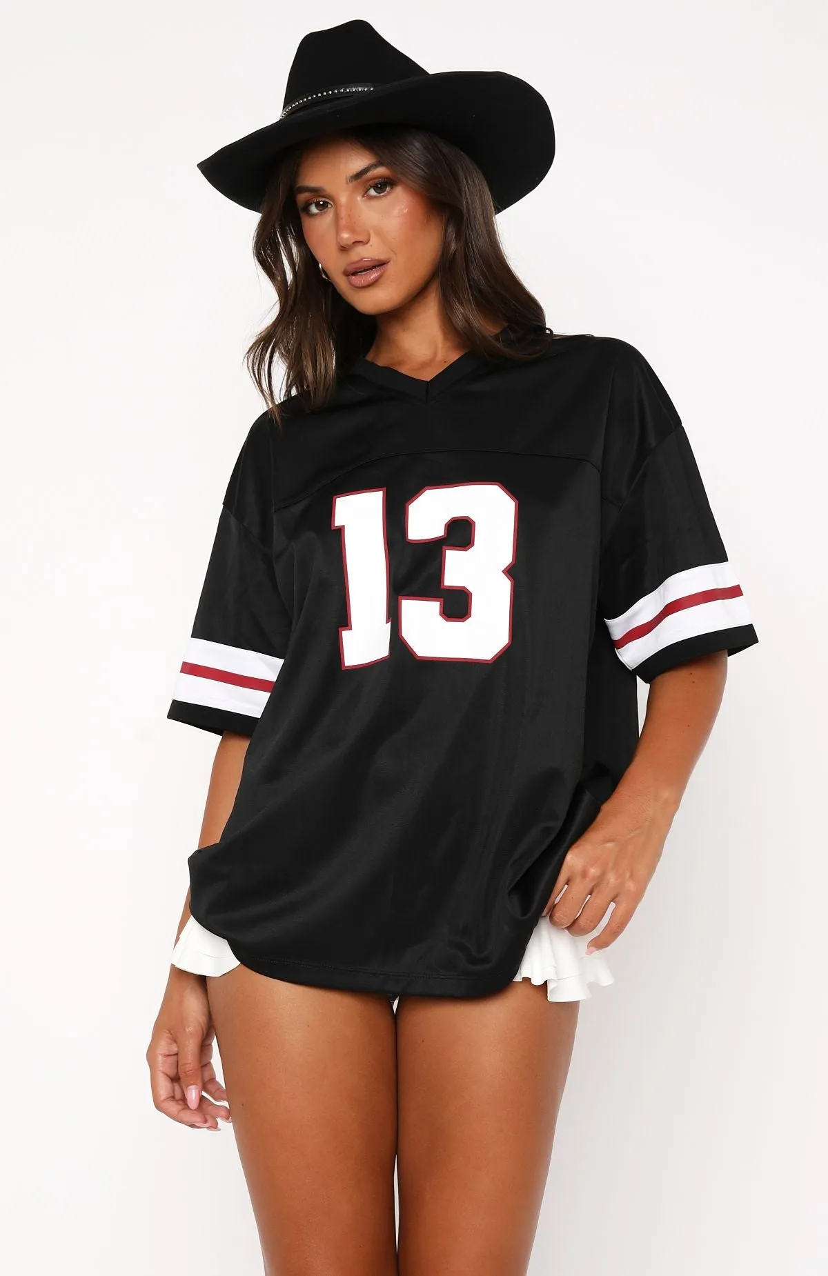 Friday Night Lights Oversized Jersey Black sold by White Fox Boutique product image thumbnail 2
