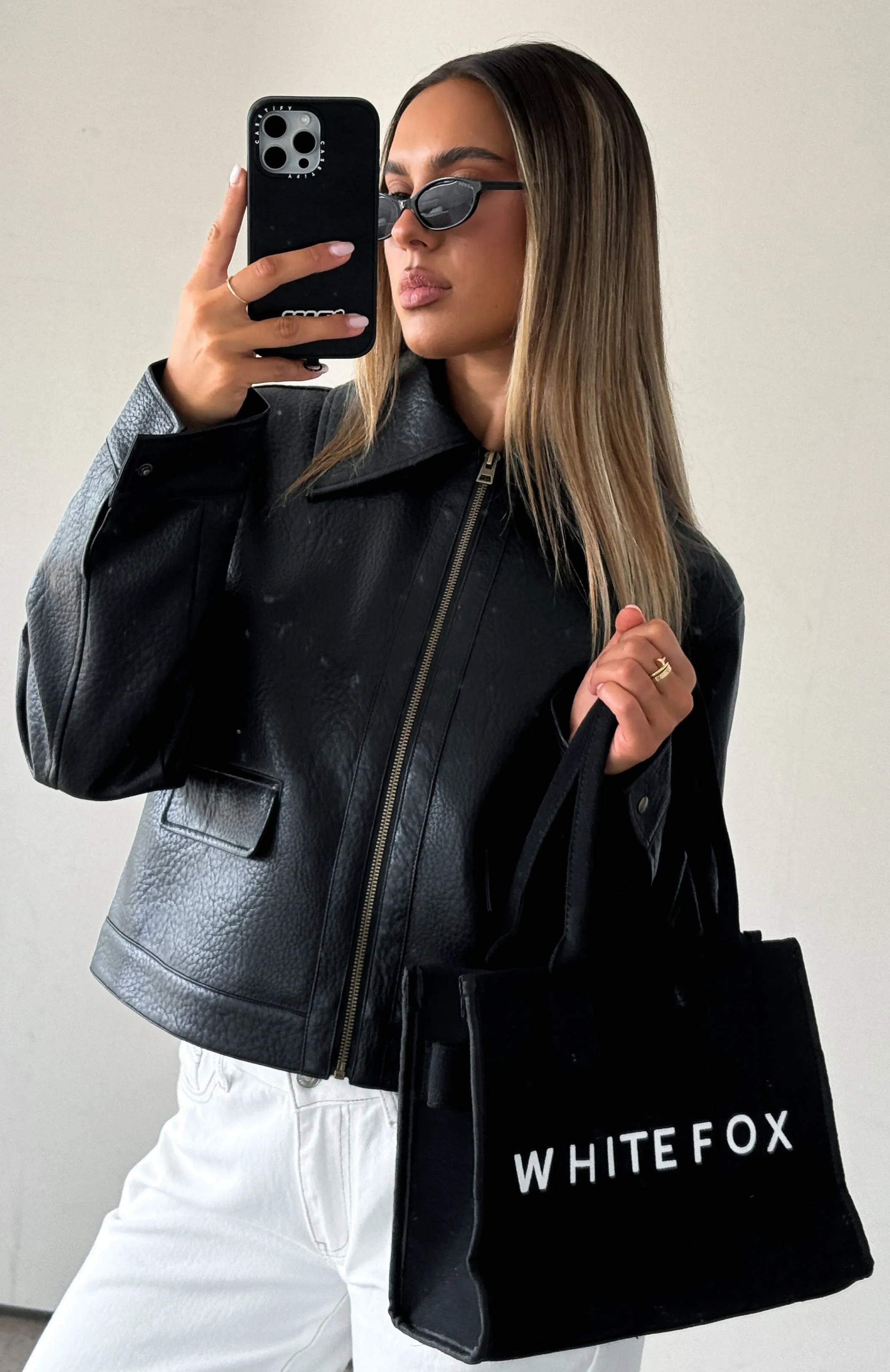 White Fox Mini Tote Bag Black sold by White Fox Boutique product image thumbnail 3