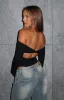 Confidence Check Long Sleeve Bodysuit Black sold by White Fox Boutique