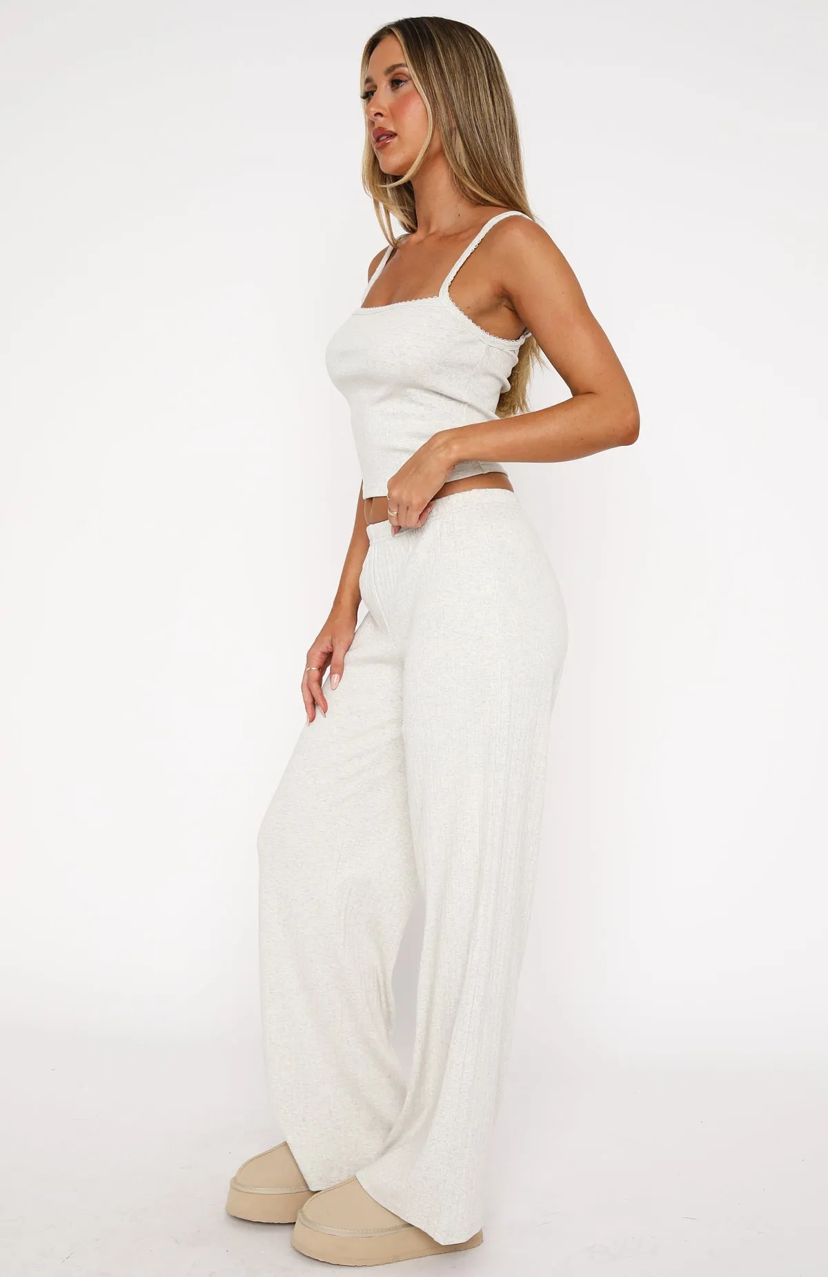 Happier Now Pyjama Pants Grey Marle sold by White Fox Boutique product image thumbnail 3