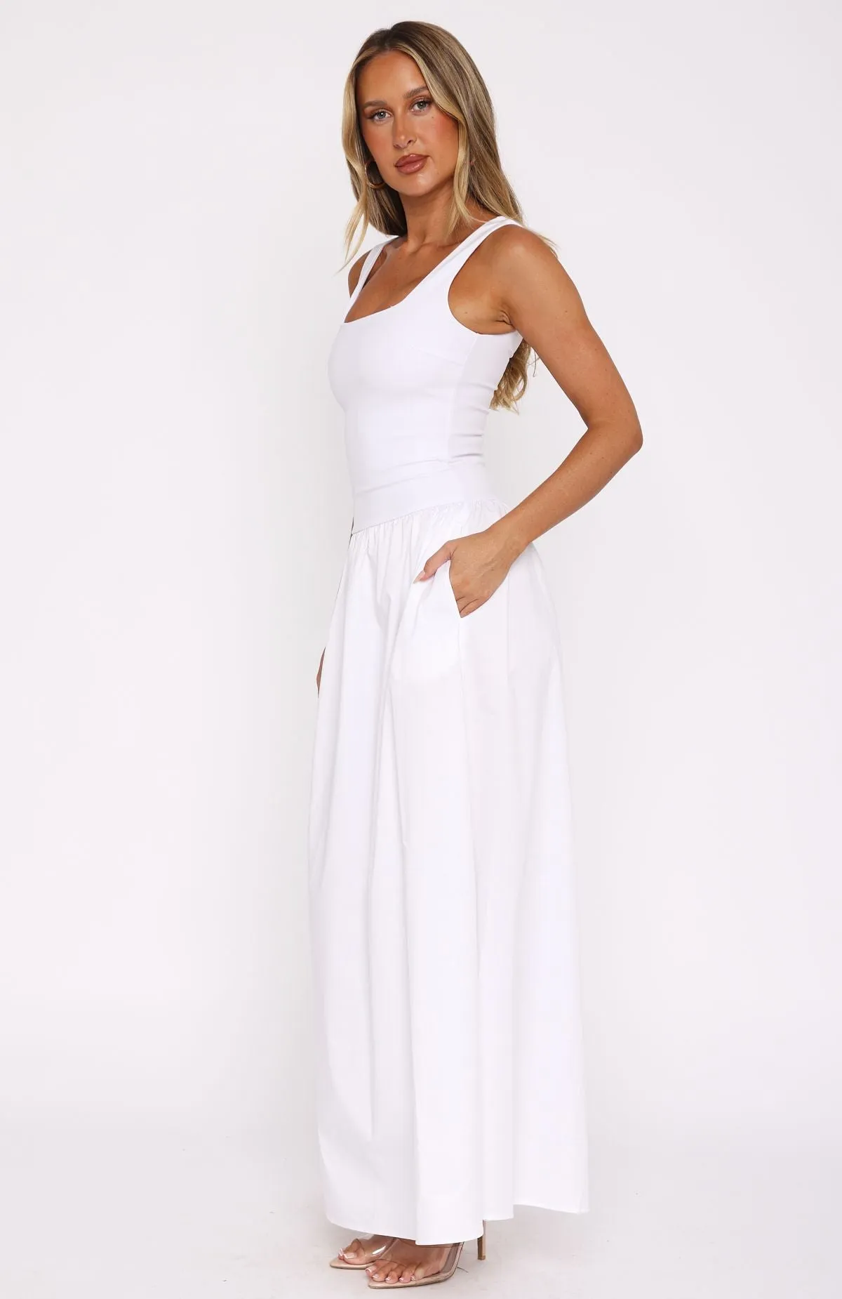 Summer Delight Maxi Dress White sold by White Fox Boutique product image thumbnail 3
