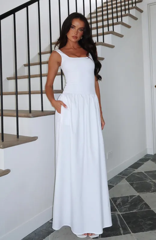 Summer Delight Maxi Dress White sold by White Fox Boutique