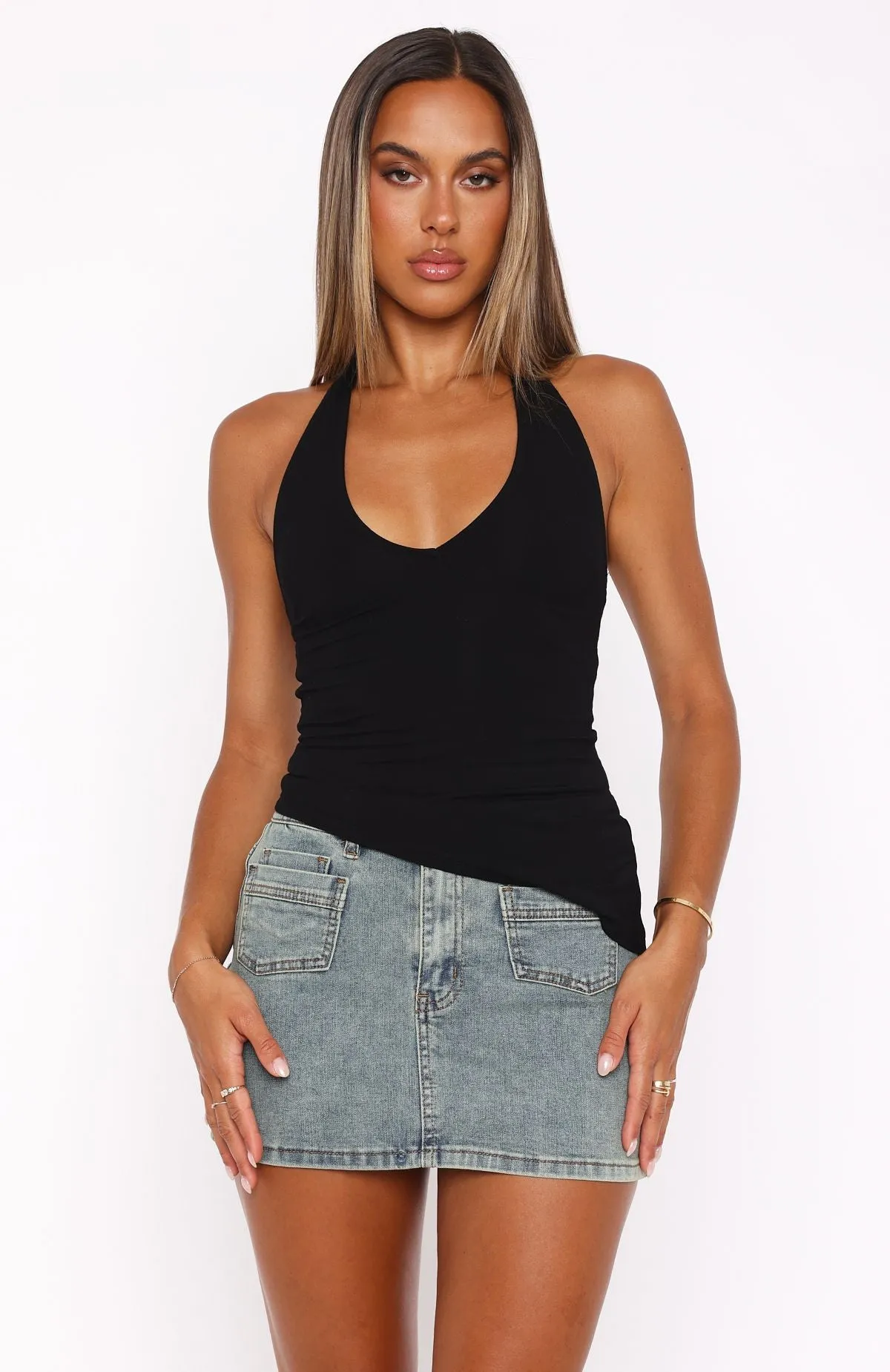 Fight Or Flight Halter Top Black sold by White Fox Boutique product image thumbnail 2