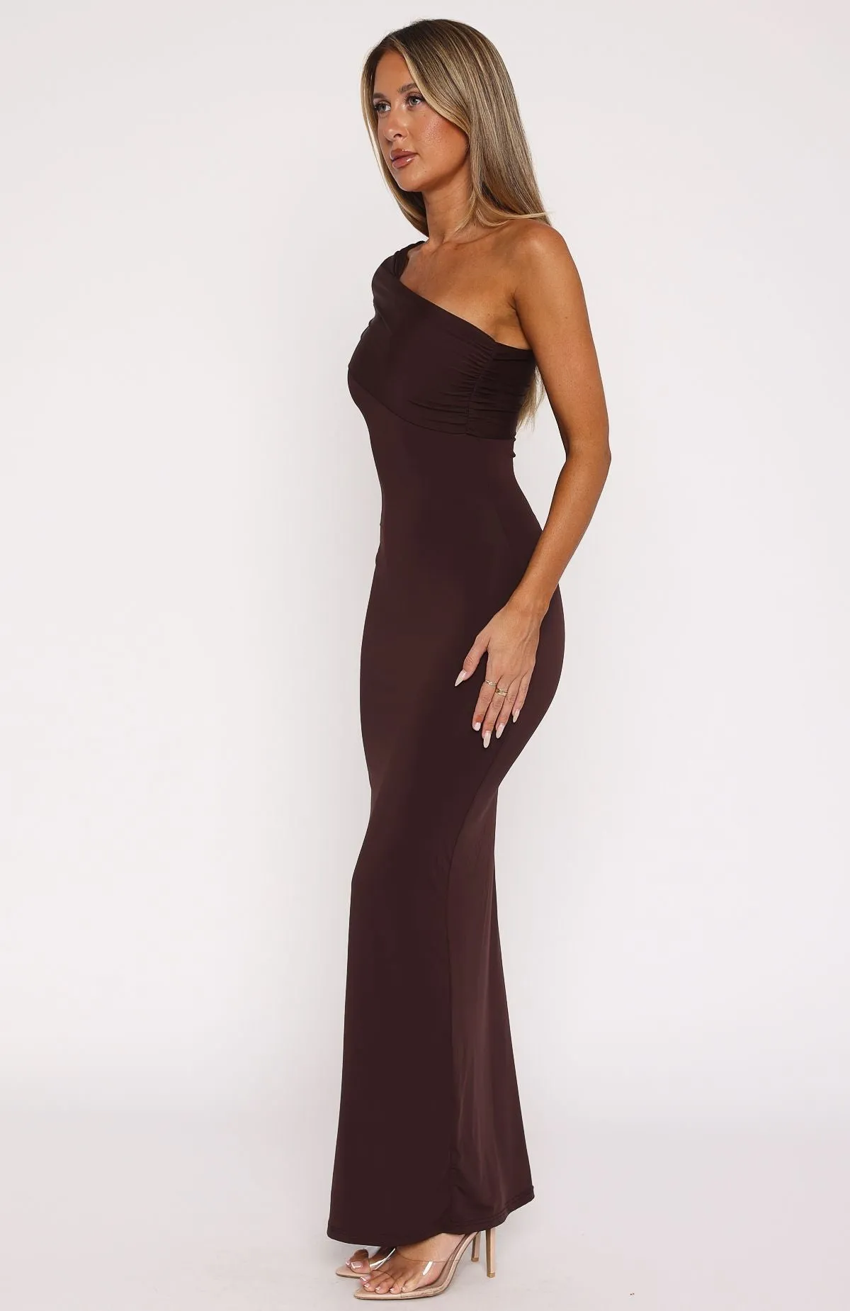 It's A Classic Maxi Dress Dark Chocolate sold by White Fox Boutique product image thumbnail 3