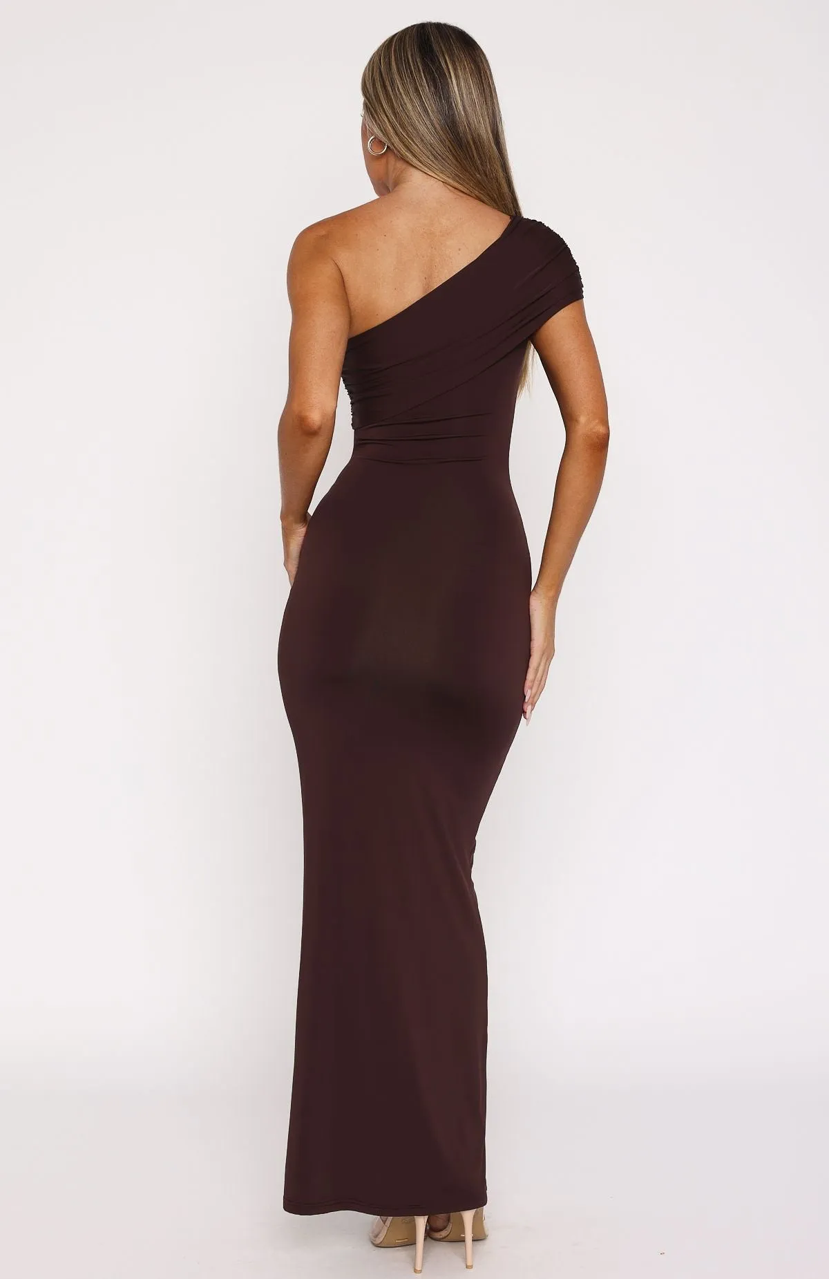 It's A Classic Maxi Dress Dark Chocolate sold by White Fox Boutique product image thumbnail 4