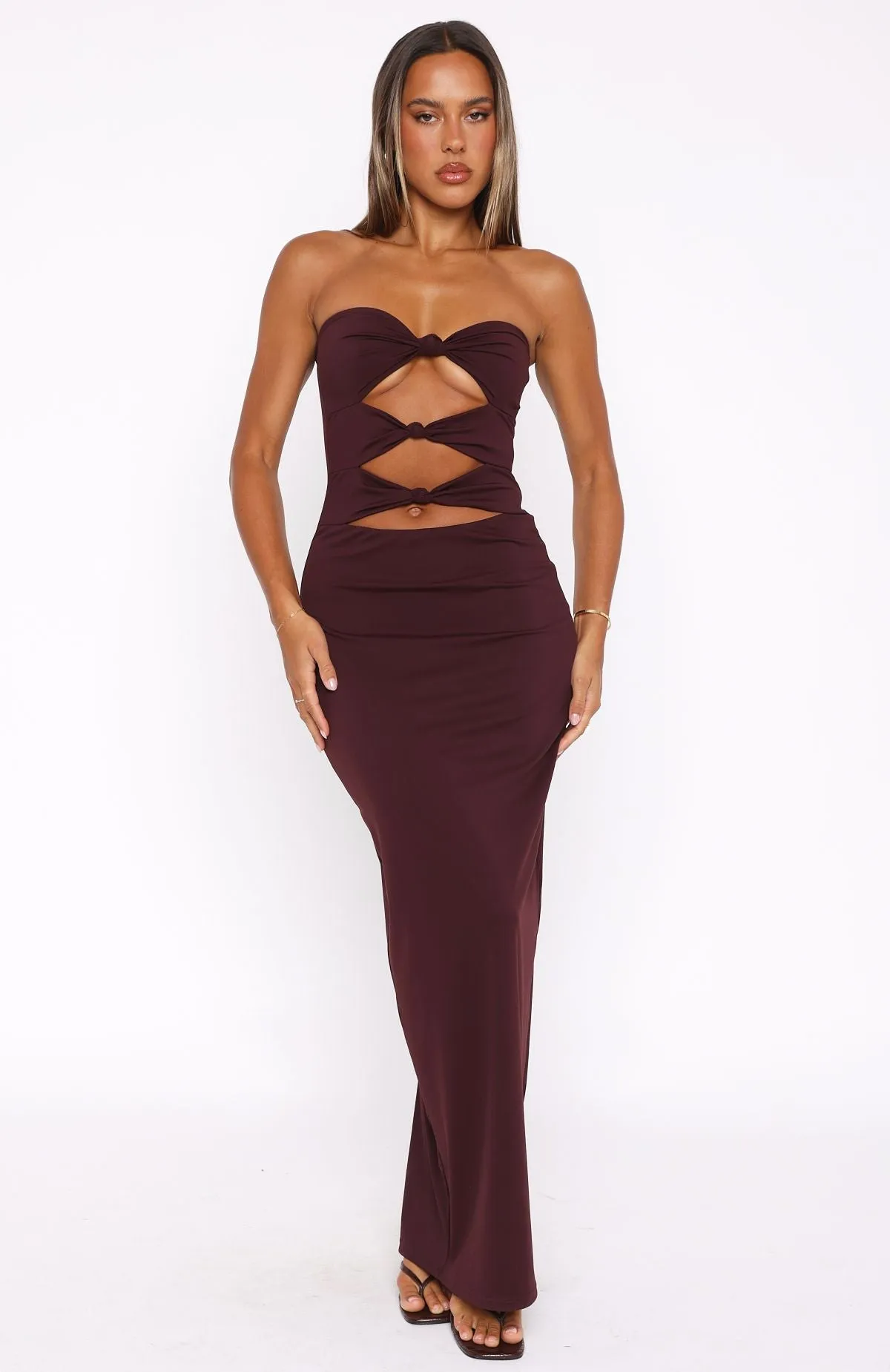 Life After Love Maxi Dress Chocolate sold by White Fox Boutique product image thumbnail 2