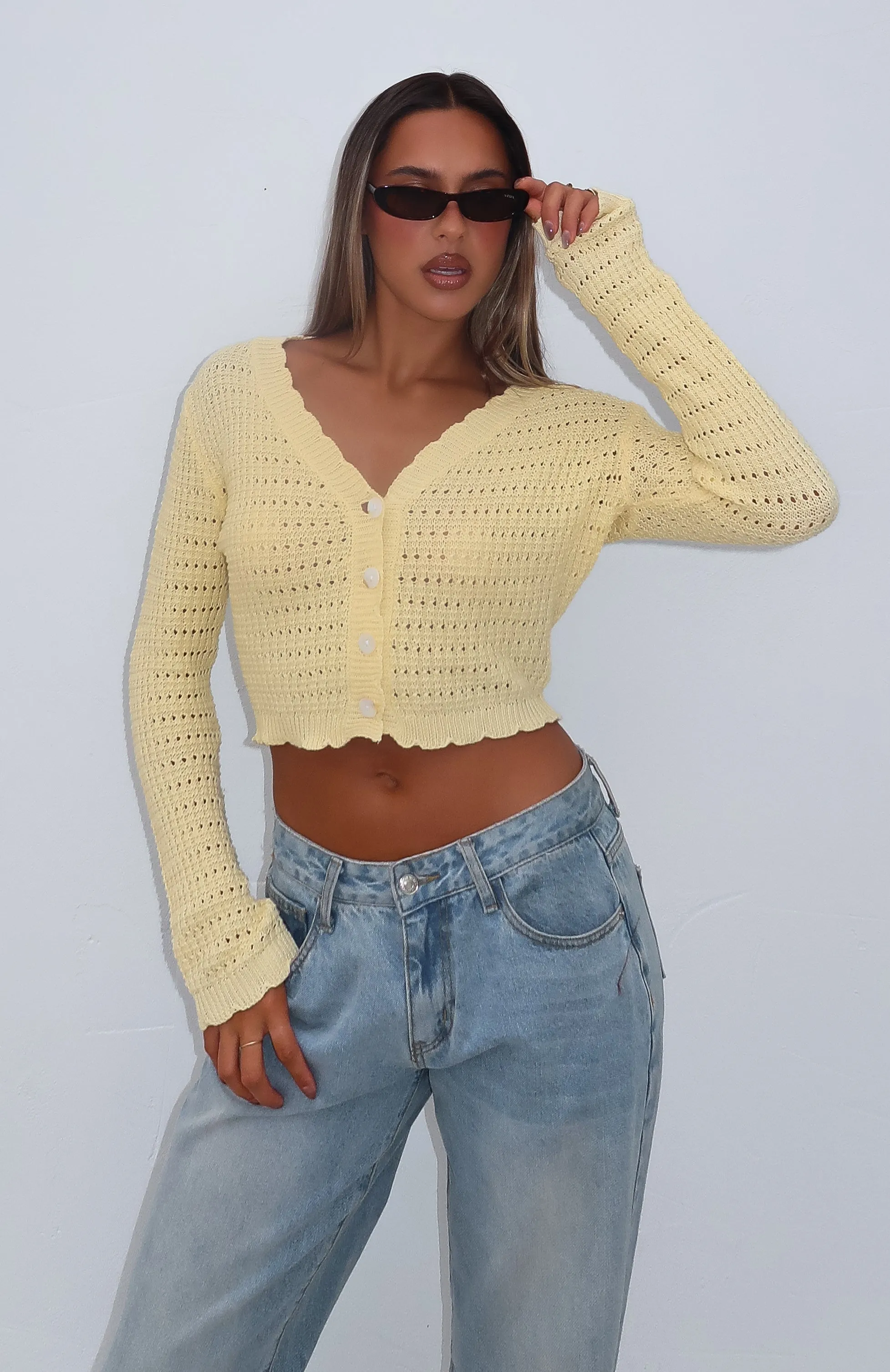 Just Forget About It Long Sleeve Top Lemon sold by White Fox Boutique