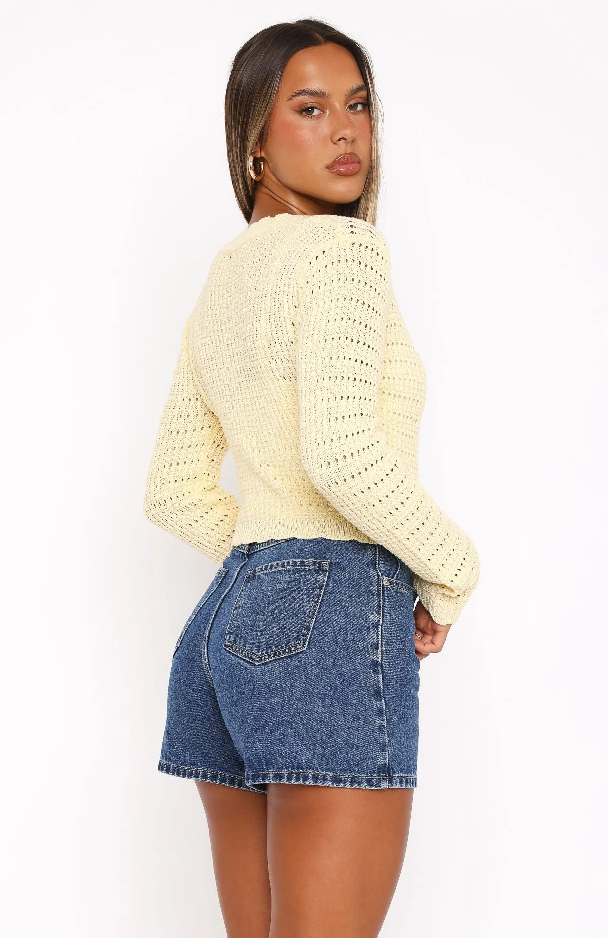 Just Forget About It Long Sleeve Top Lemon sold by White Fox Boutique product image thumbnail 4