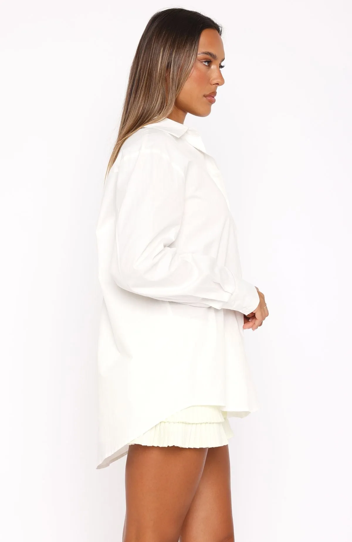 Always About Us Button Up Shirt White sold by White Fox Boutique product image thumbnail 3