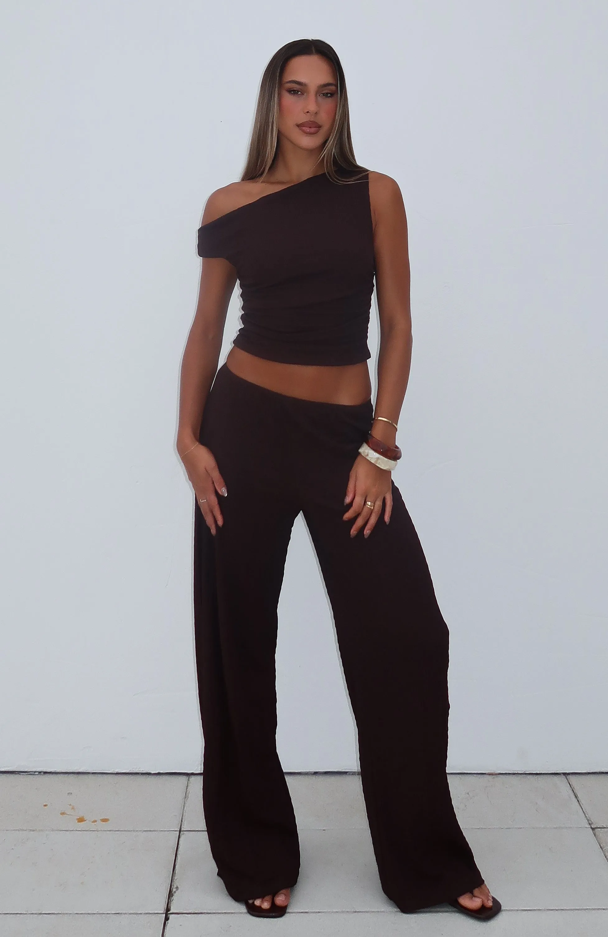 Turn Heads Fast Pants Chocolate sold by White Fox Boutique