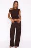 Turn Heads Fast Pants Chocolate sold by White Fox Boutique