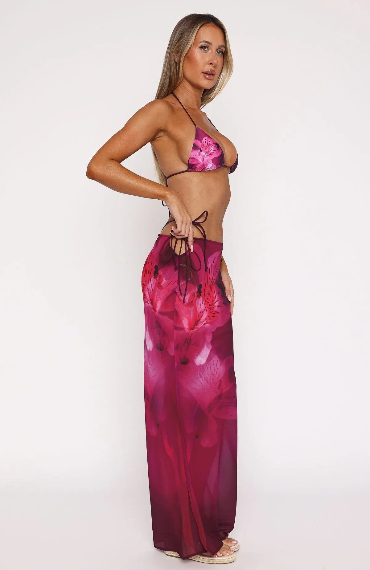 Luminous Maxi Skirt Berry Lush sold by White Fox Boutique product image thumbnail 3