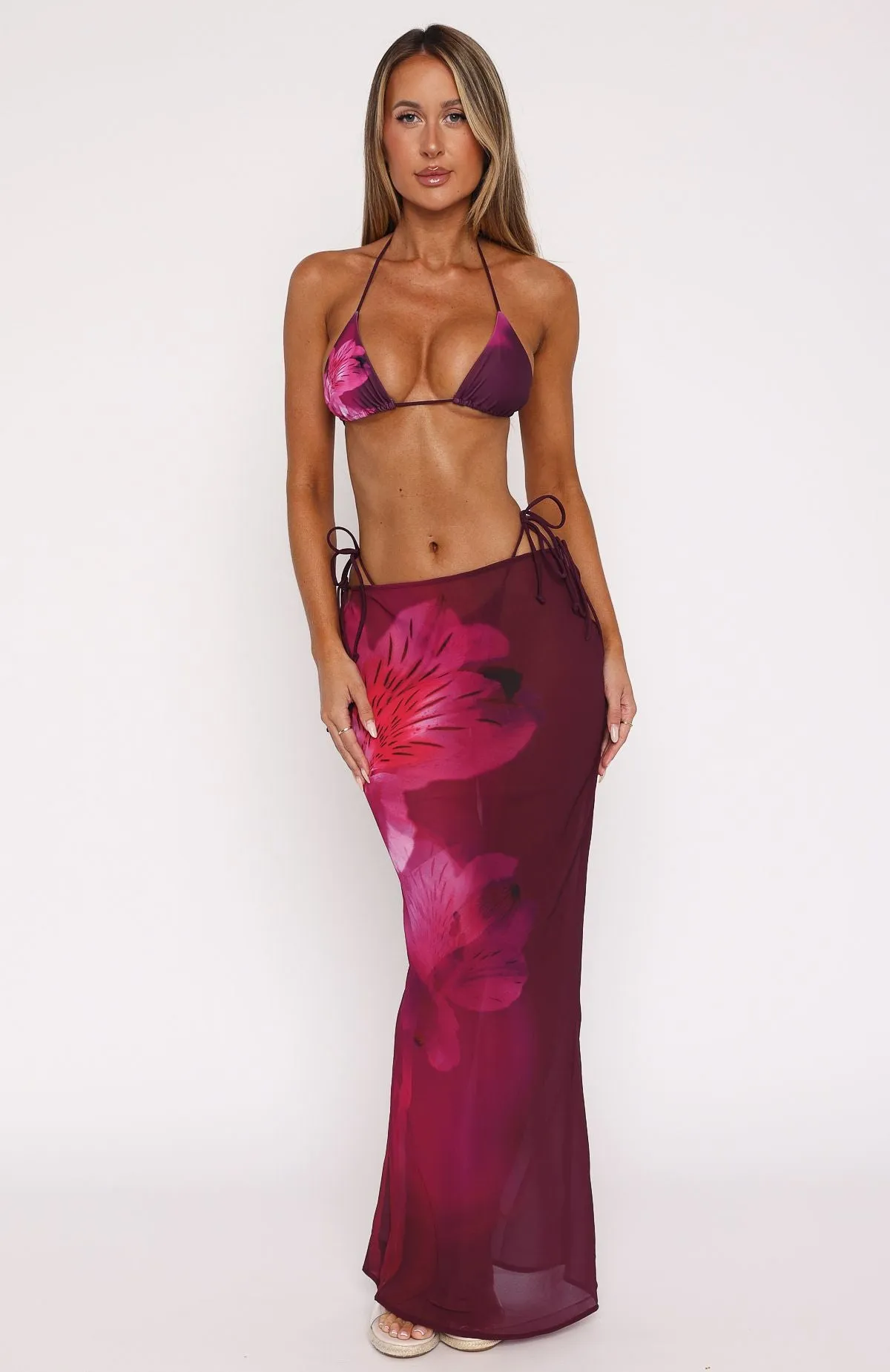 Luminous Maxi Skirt Berry Lush sold by White Fox Boutique product image thumbnail 2