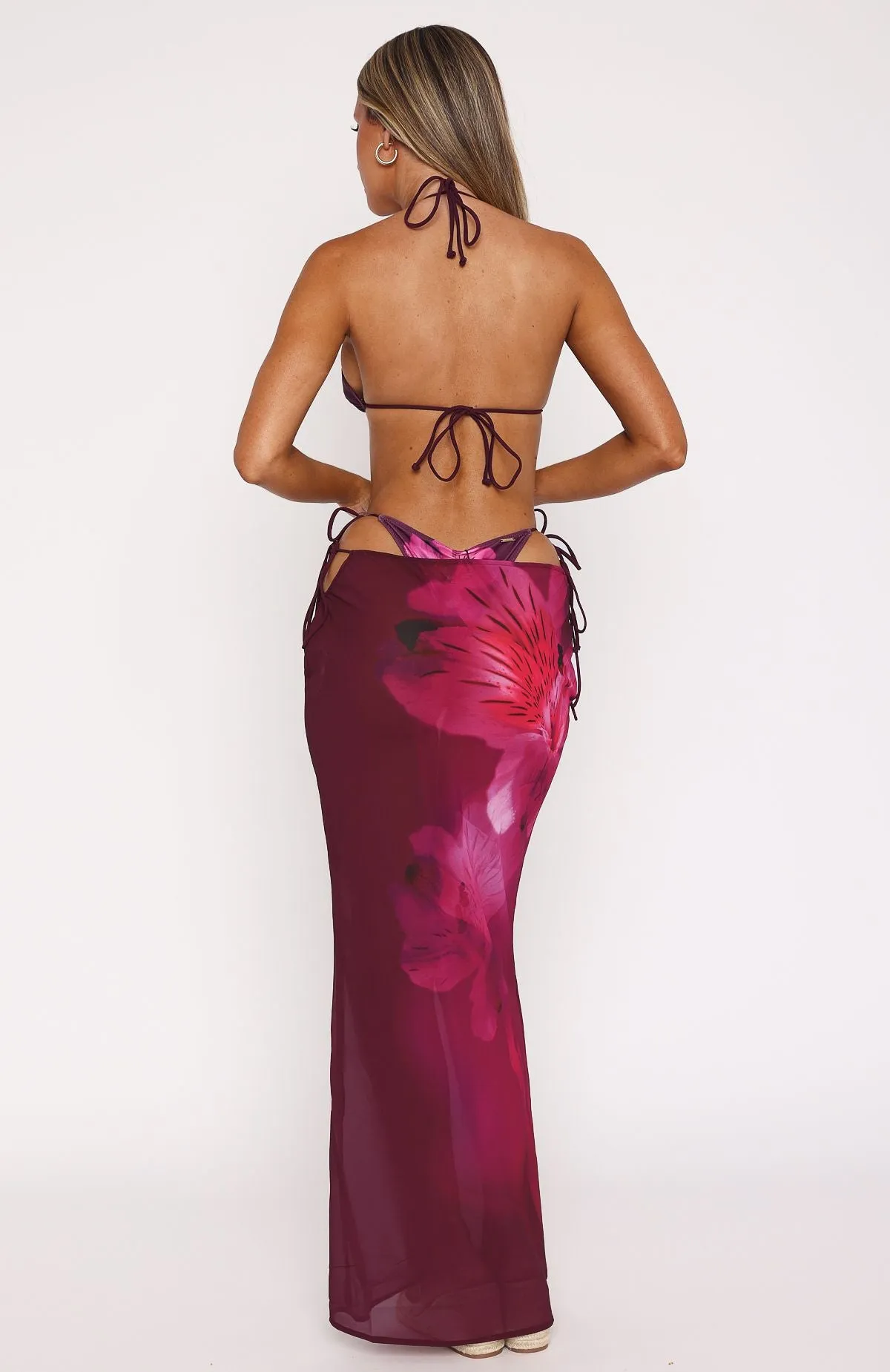 Luminous Maxi Skirt Berry Lush sold by White Fox Boutique product image thumbnail 4