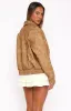 Make Things Right PU Bomber Jacket Tan sold by White Fox Boutique