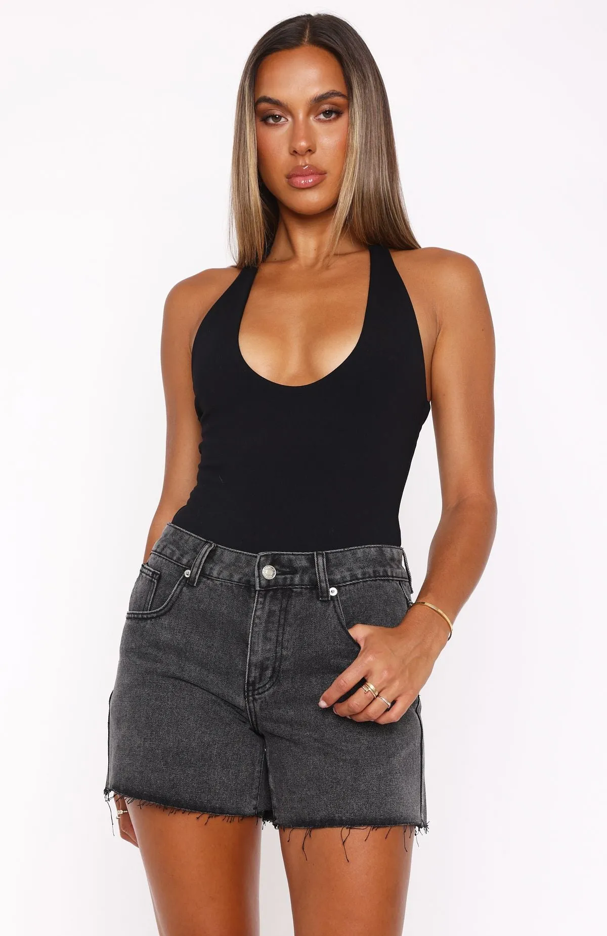 Want To Be Me Halter Bodysuit Black sold by White Fox Boutique product image thumbnail 4