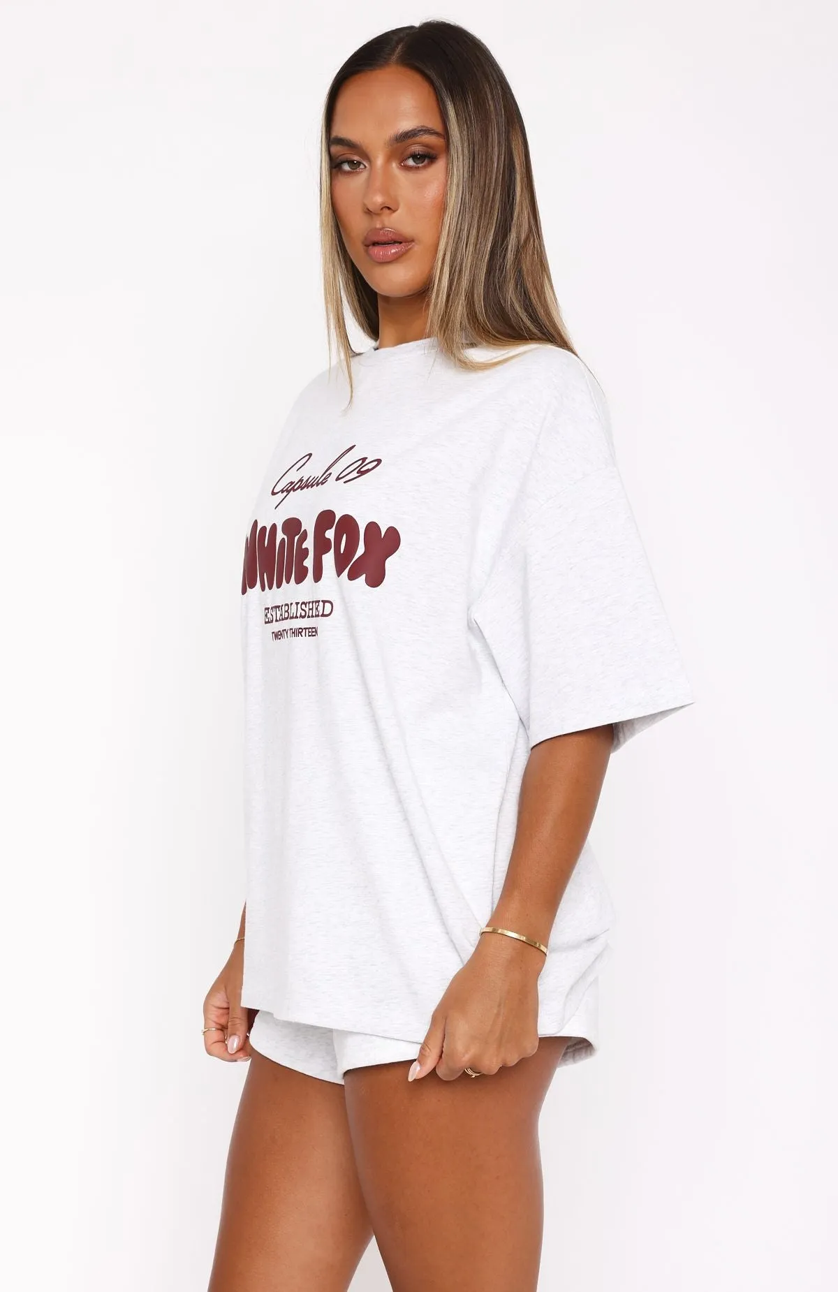 Capsule 9 Star Of The Moment Oversized Tee Grey Marle sold by White Fox Boutique product image thumbnail 3