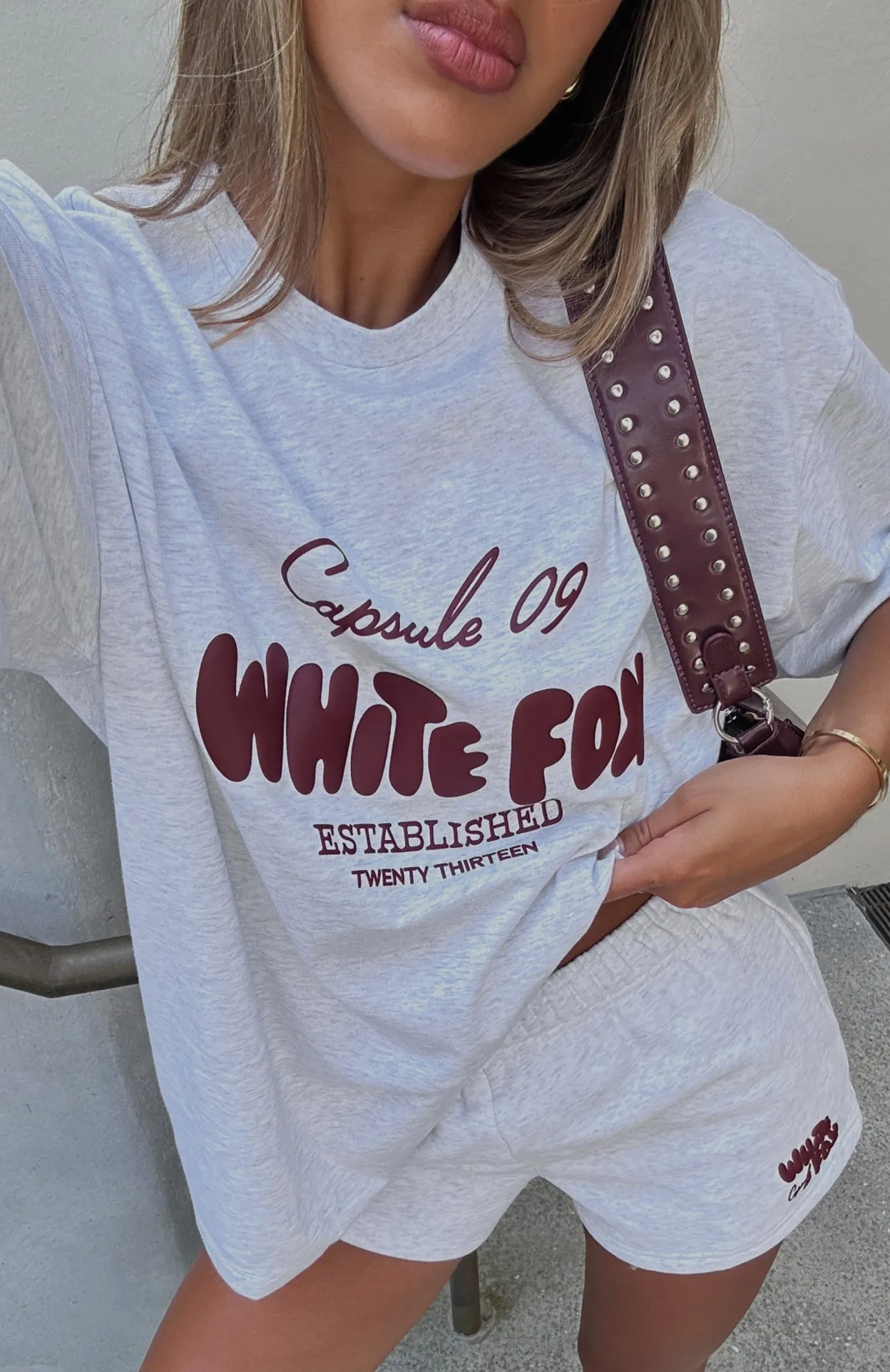 Capsule 9 Star Of The Moment Oversized Tee Grey Marle sold by White Fox Boutique product image thumbnail 5