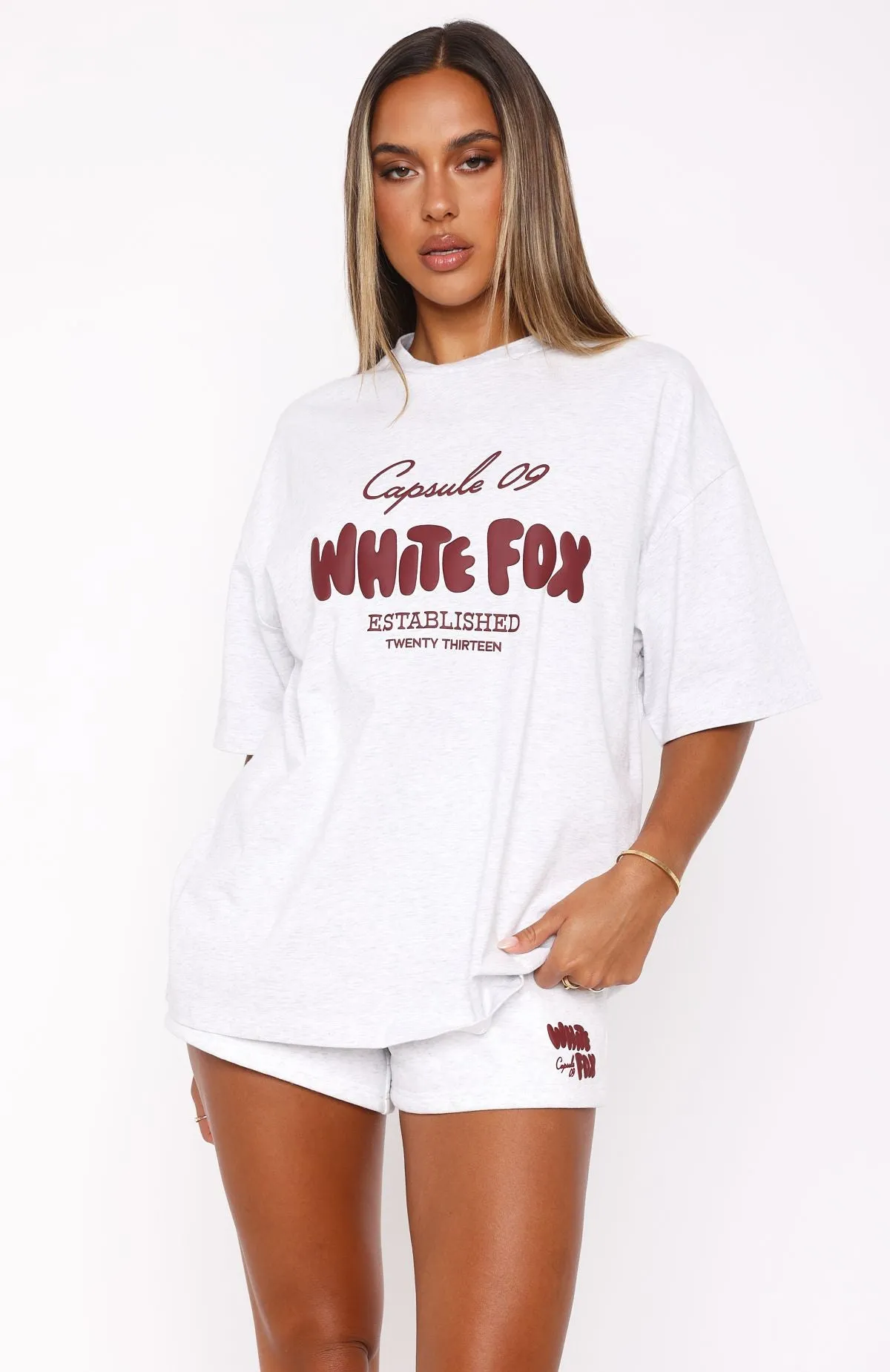 Capsule 9 Star Of The Moment Oversized Tee Grey Marle sold by White Fox Boutique product image thumbnail 2