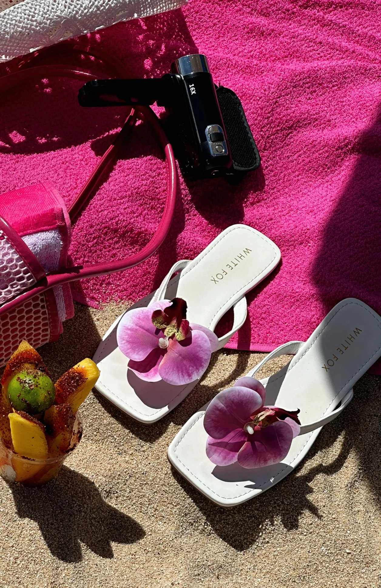 Reza Sandals White/Purple sold by White Fox Boutique