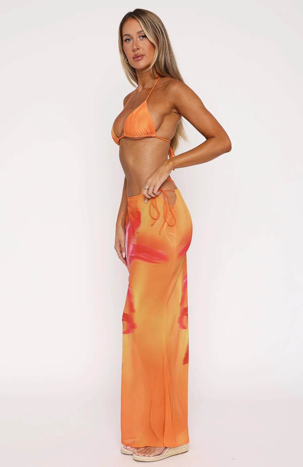 Luminous Maxi Skirt Sunset Floral sold by White Fox Boutique product image thumbnail 3