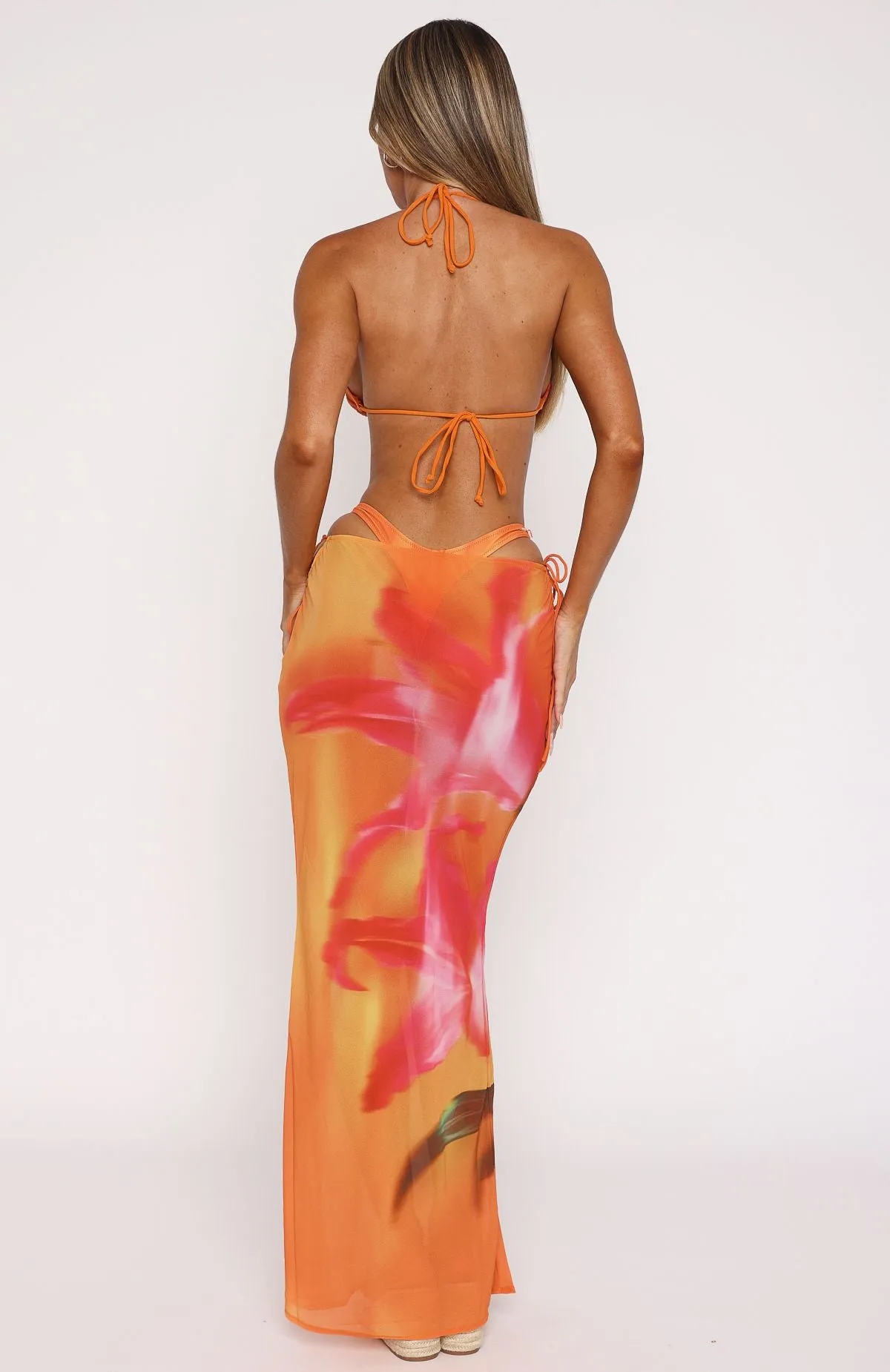 Luminous Maxi Skirt Sunset Floral sold by White Fox Boutique product image thumbnail 4