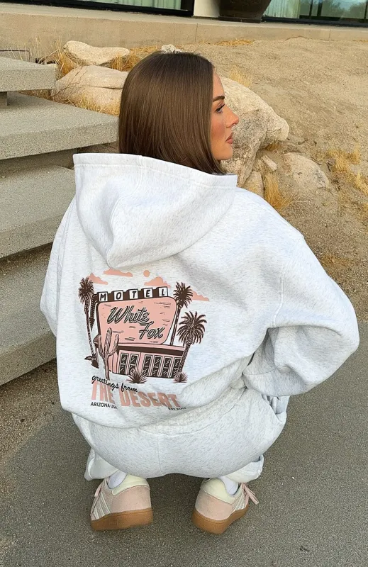 Scenic Route Oversized Hoodie Grey Marle sold by White Fox Boutique