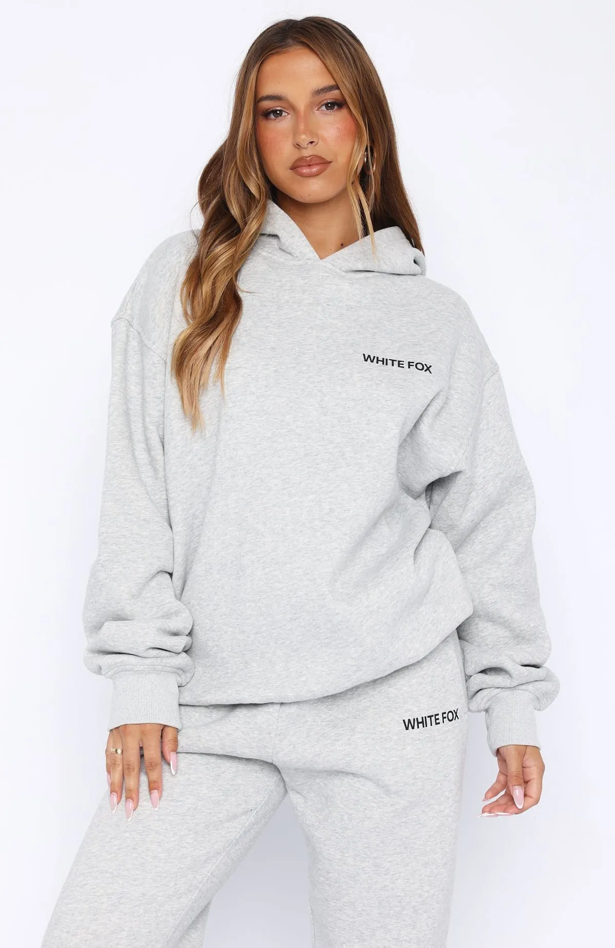 Core Classic Oversized Hoodie Dark Grey Marle sold by White Fox Boutique product image thumbnail 3