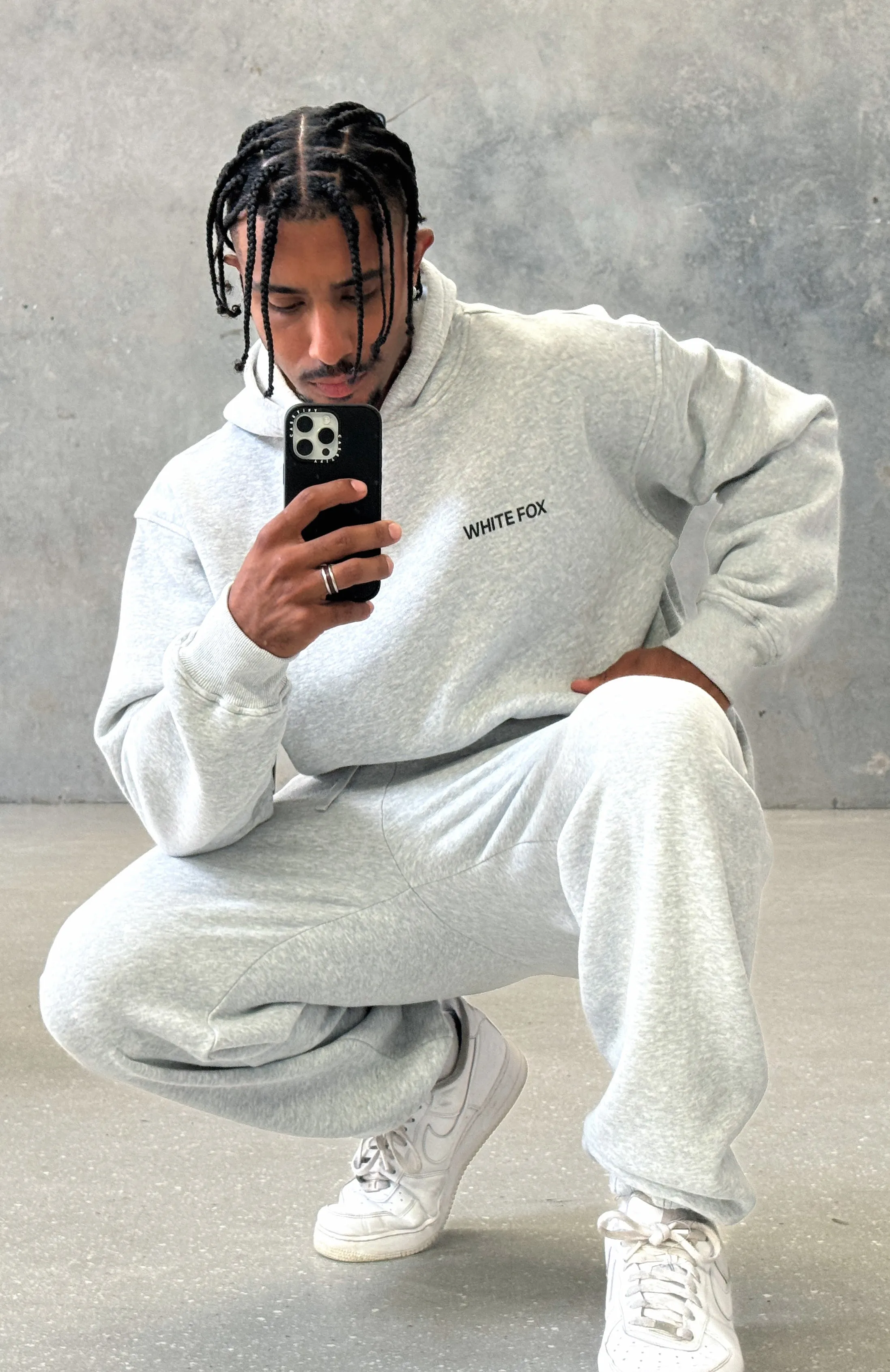 Core Classic Oversized Hoodie Dark Grey Marle sold by White Fox Boutique