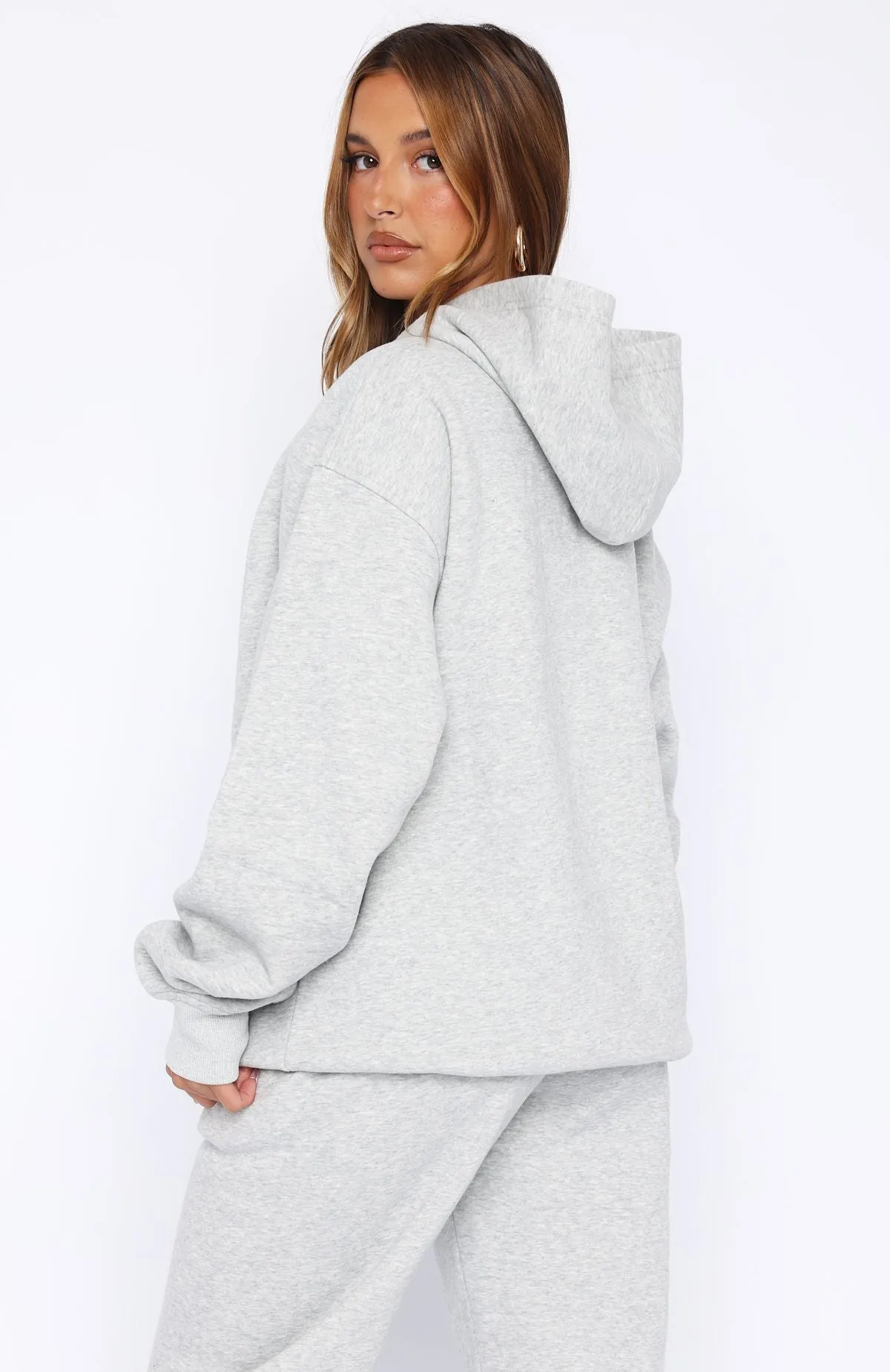 Core Classic Oversized Hoodie Dark Grey Marle sold by White Fox Boutique product image thumbnail 5