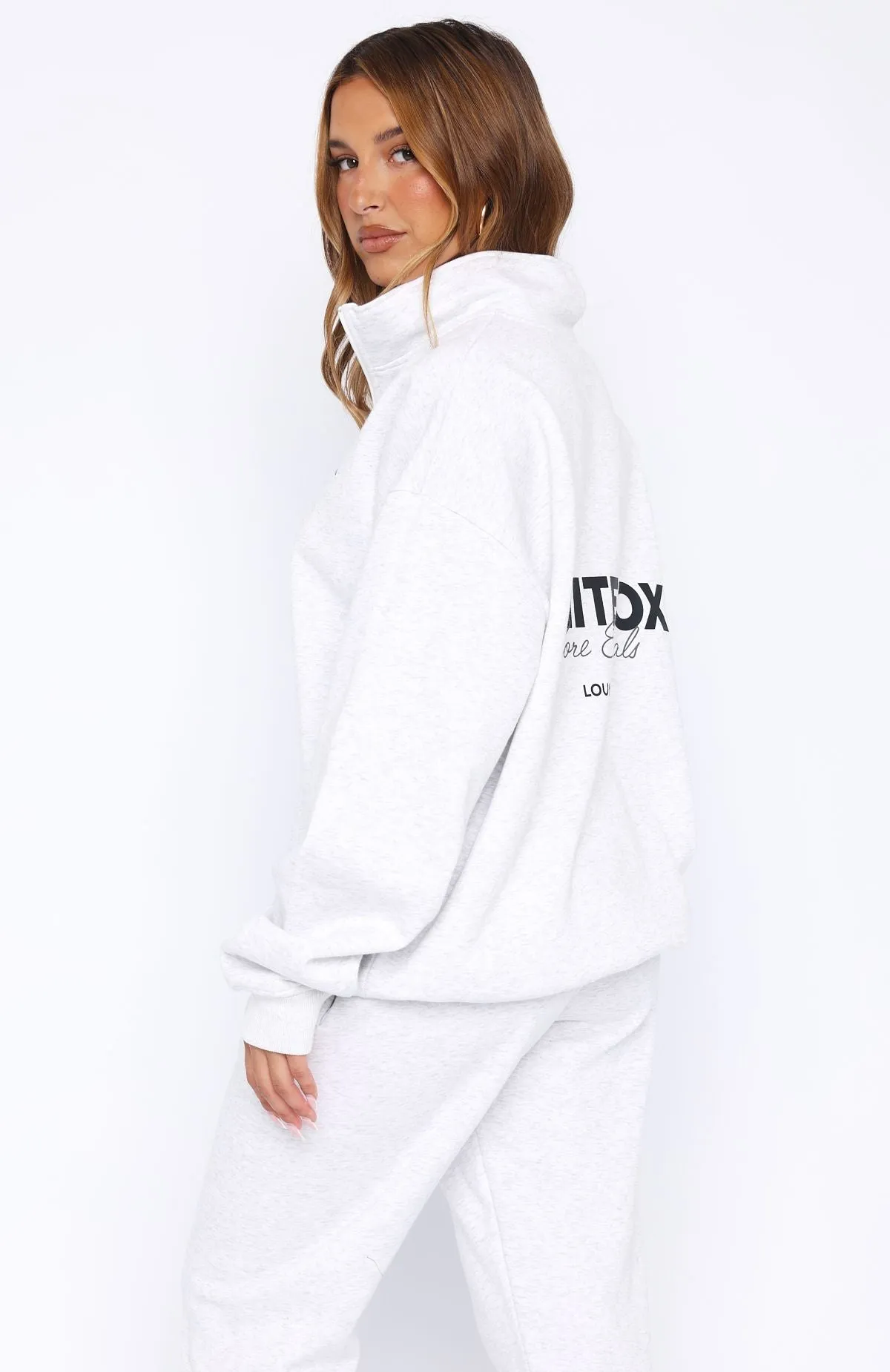 Core Essentials Zip Sweater Grey Marle sold by White Fox Boutique product image thumbnail 5