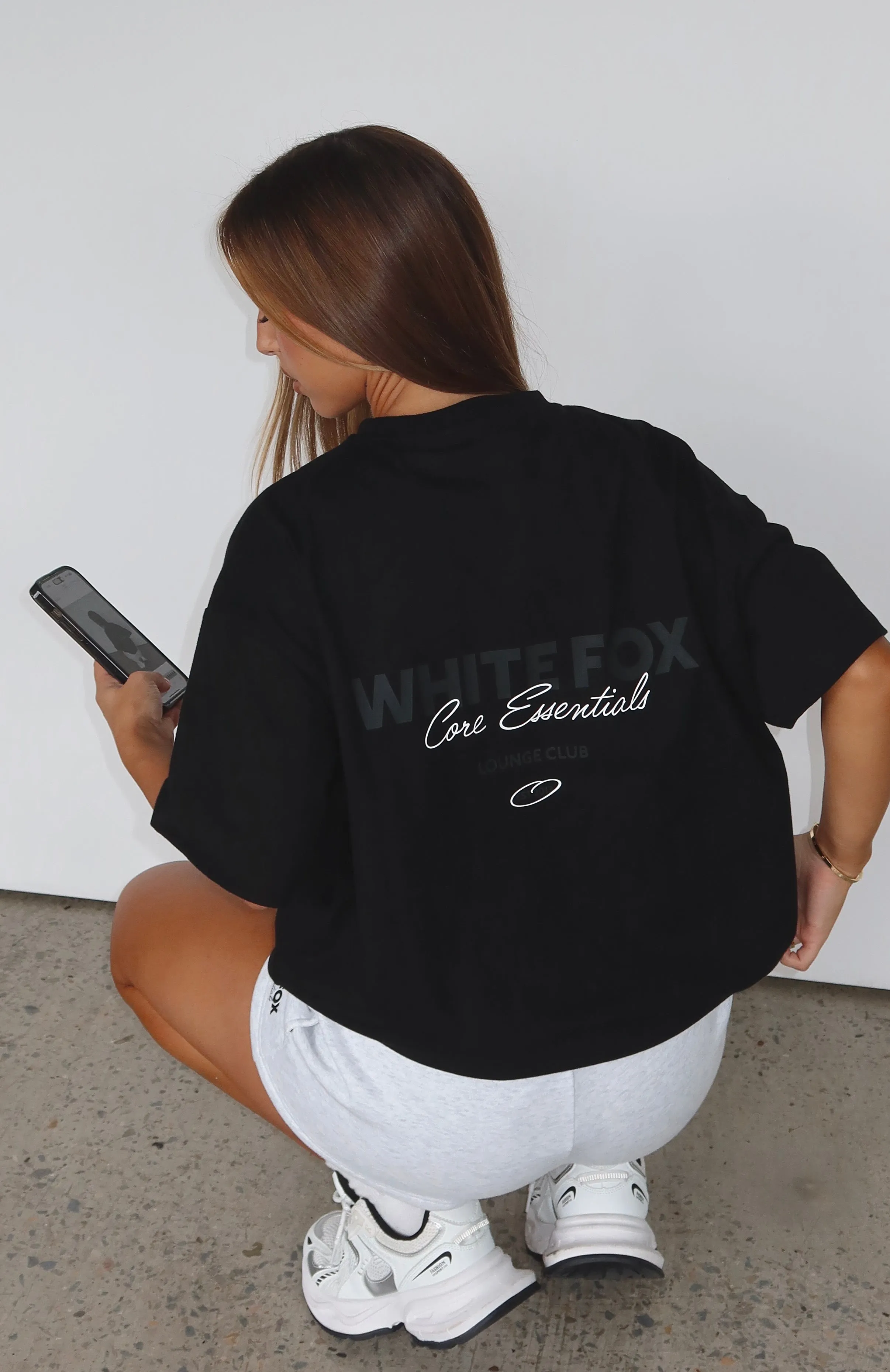 Core Essentials Oversized Tee Black sold by White Fox Boutique