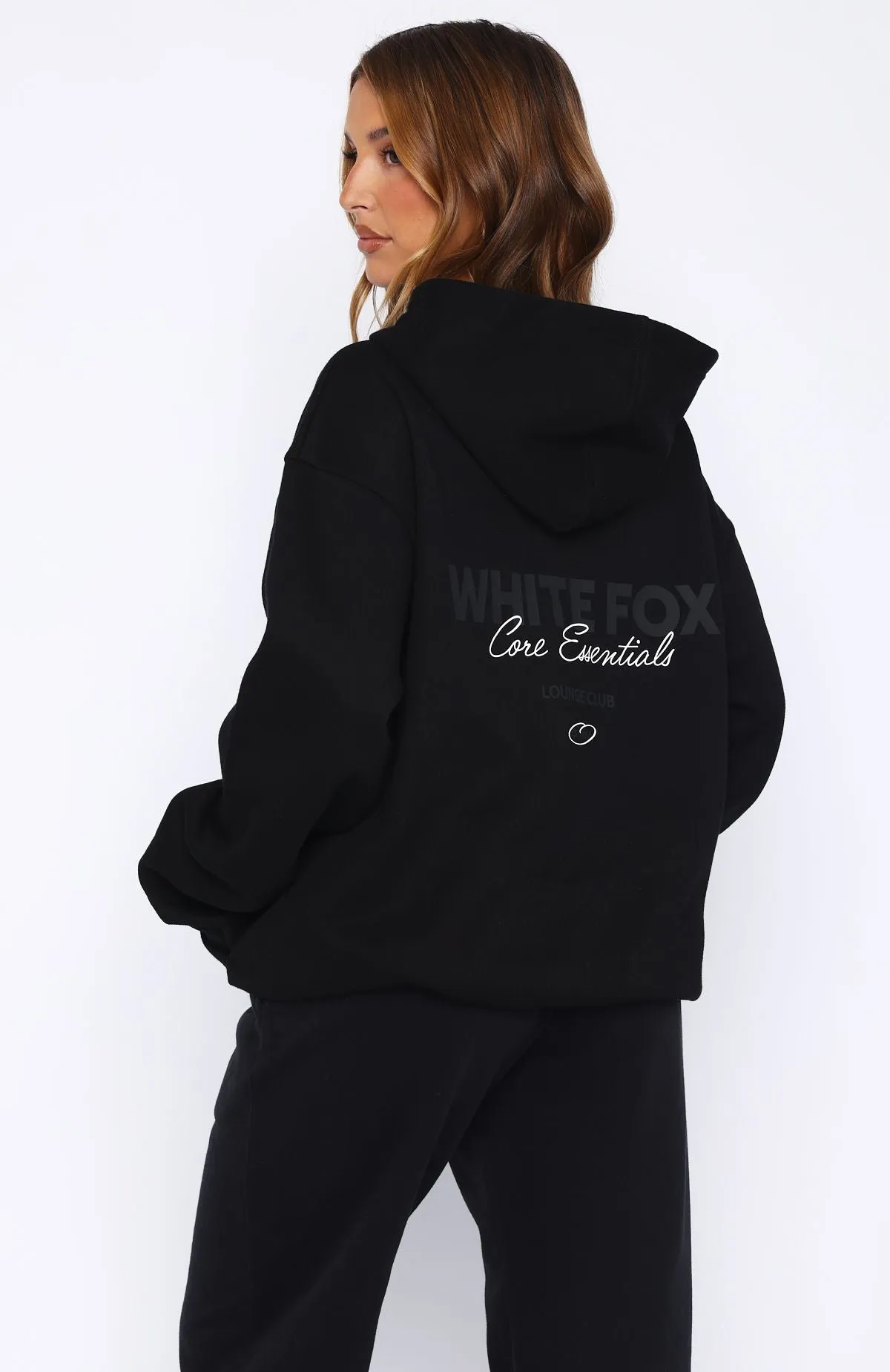 Core Essentials Oversized Hoodie Black sold by White Fox Boutique product image thumbnail 5
