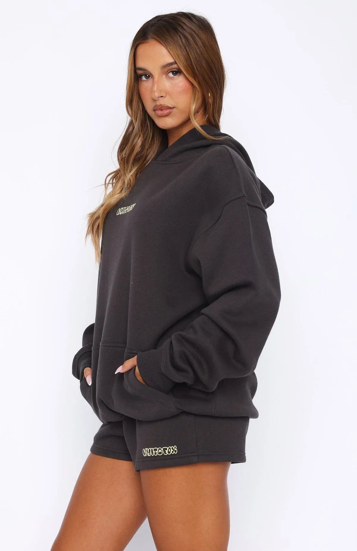 Take A Guess Oversized Hoodie Charcoal sold by White Fox Boutique product image thumbnail 3