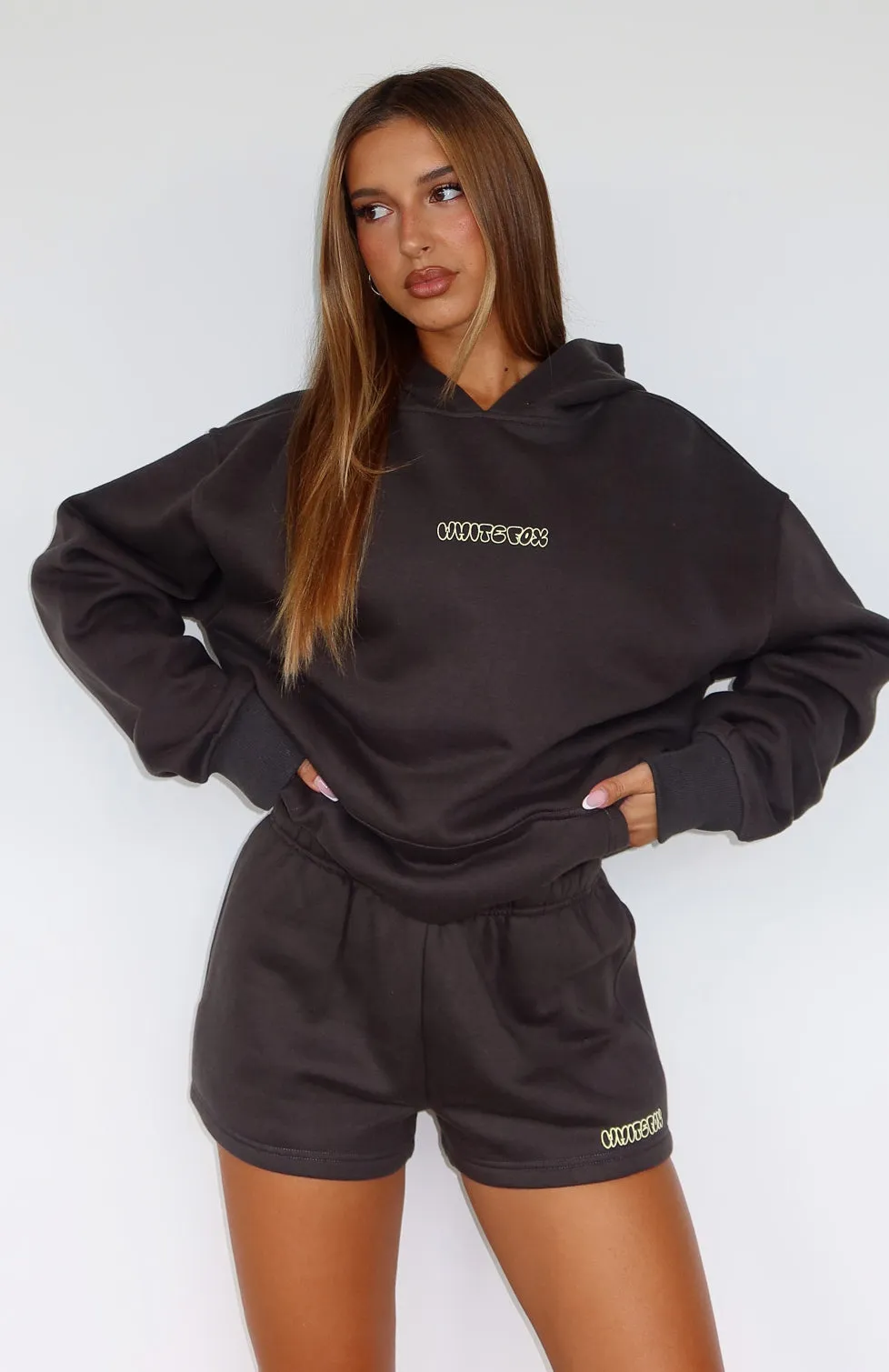 Take A Guess Oversized Hoodie Charcoal sold by White Fox Boutique product image thumbnail 5