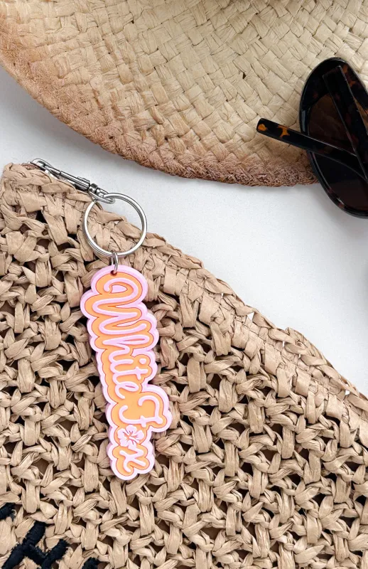 Got The Sun Keychain Pink/Orange sold by White Fox Boutique