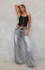 Maeve Low Rise Wide Leg Jeans Grey Acid sold by White Fox Boutique