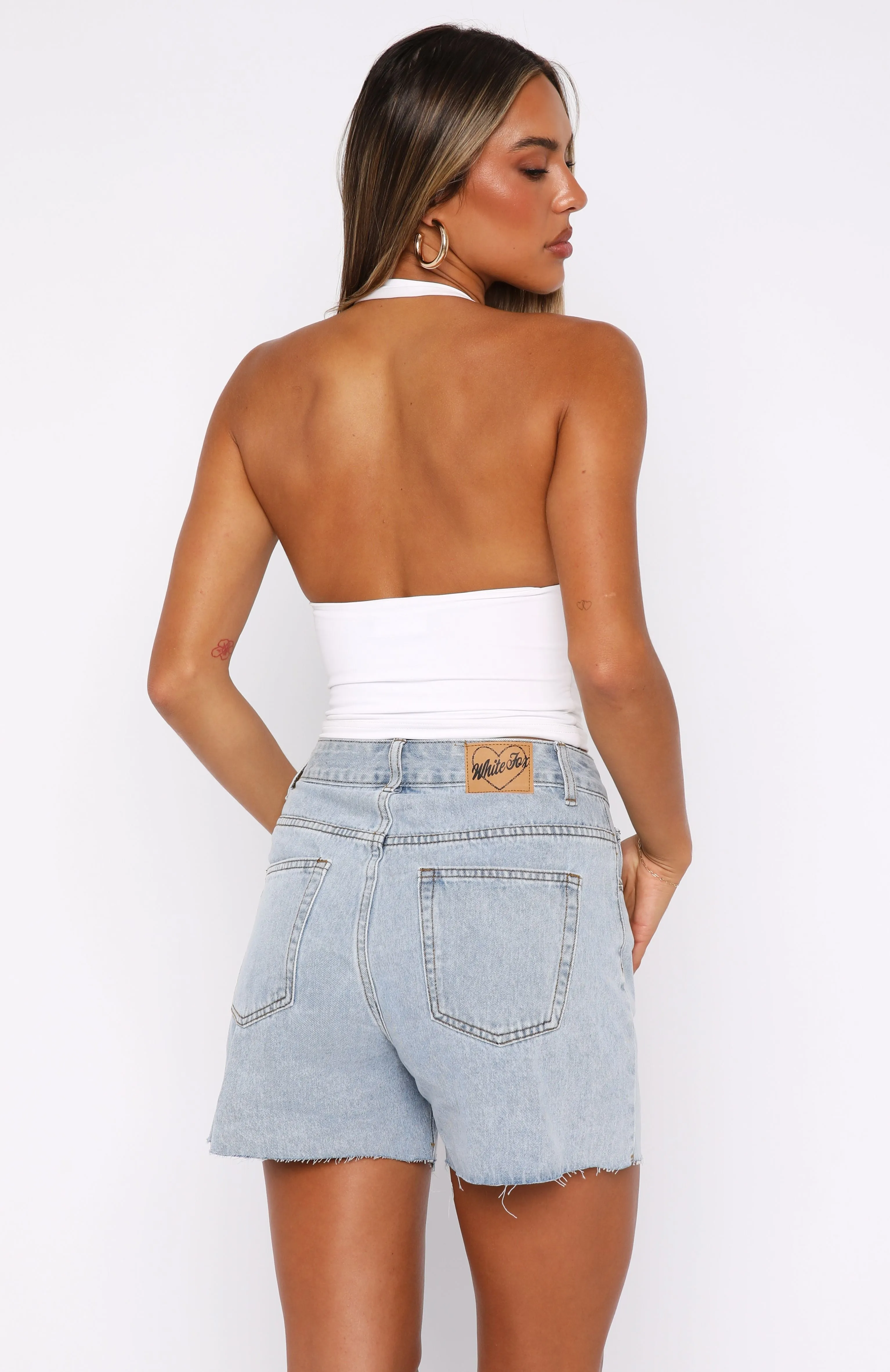 Keep It Brief Denim Shorts Light Blue sold by White Fox Boutique product image thumbnail 4