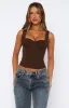 Chasing Shadows Bustier Chocolate sold by White Fox Boutique