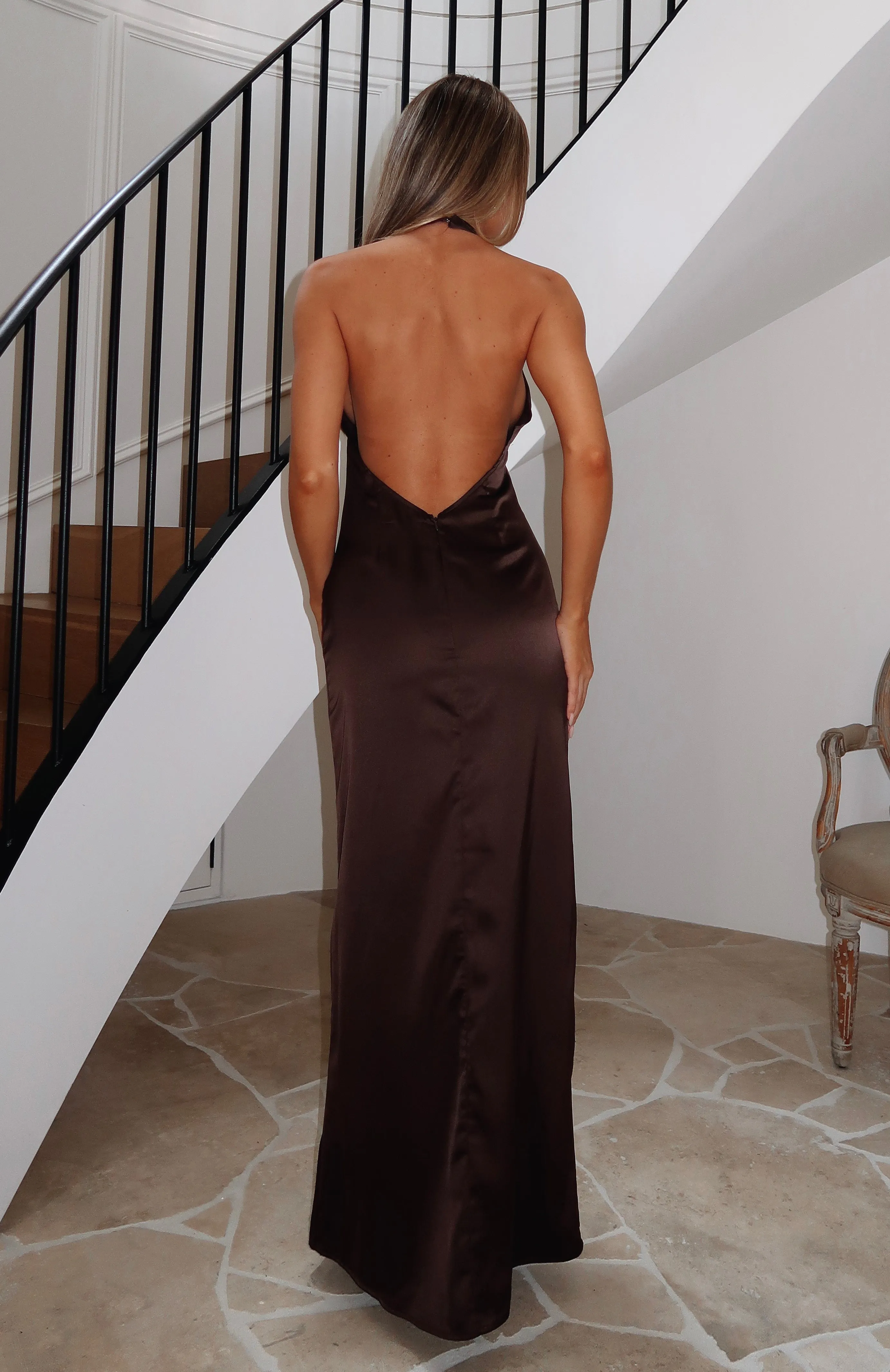 Stay With Me Maxi Dress Chocolate sold by White Fox Boutique product image thumbnail 2