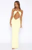 Don't Take Too Long Maxi Dress Lemon sold by White Fox Boutique