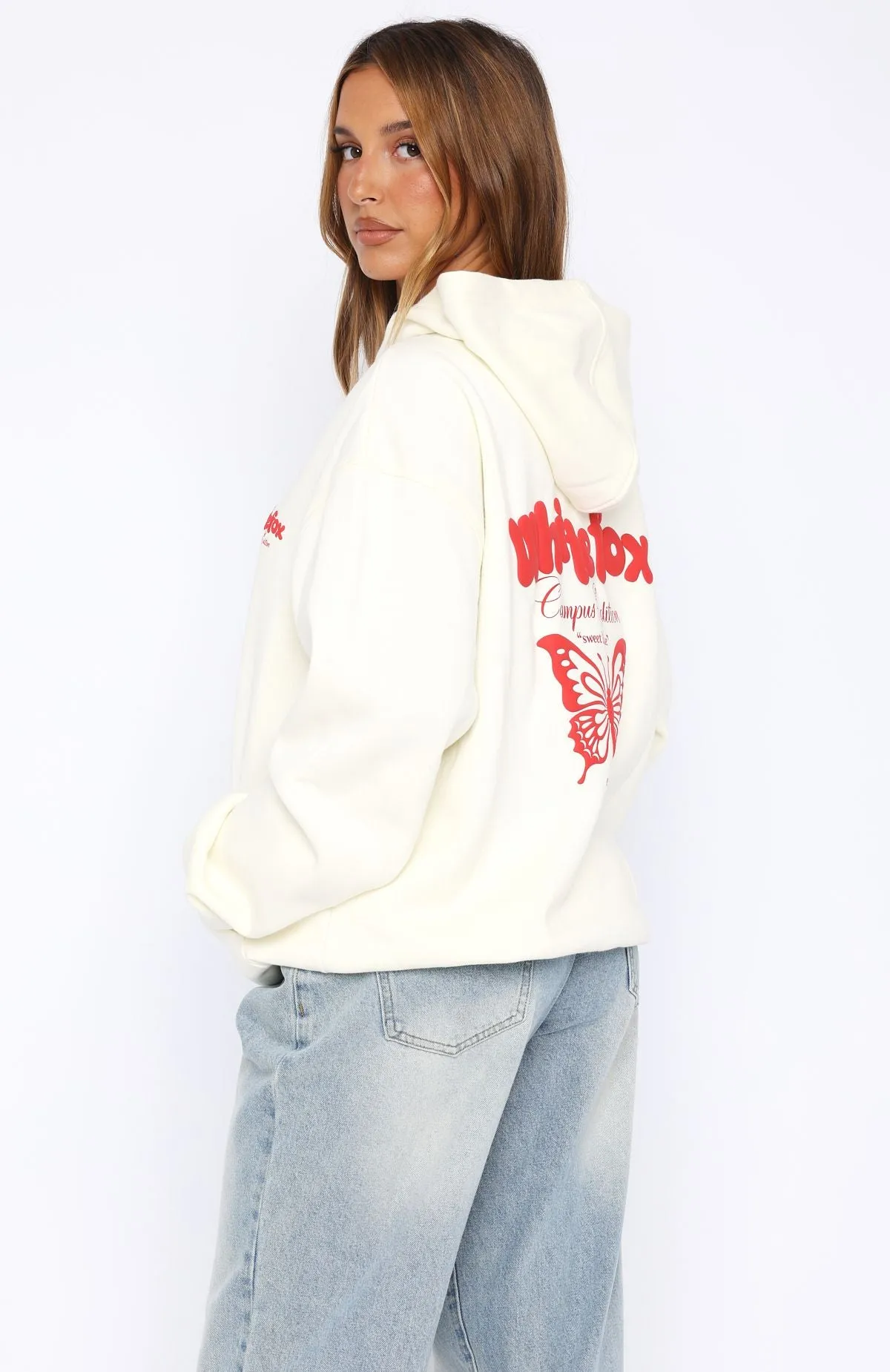 High Above Oversized Hoodie Cream sold by White Fox Boutique product image thumbnail 4