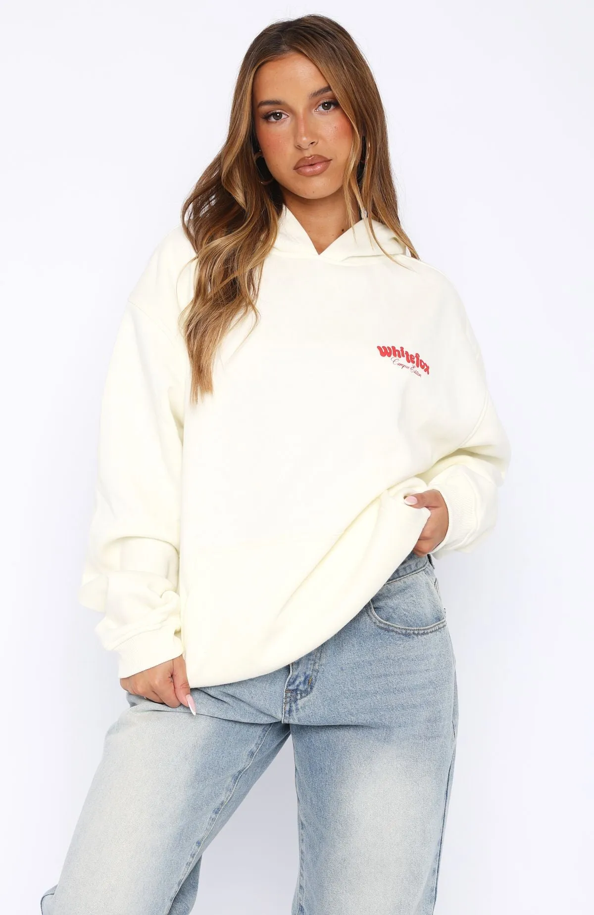 High Above Oversized Hoodie Cream sold by White Fox Boutique product image thumbnail 2