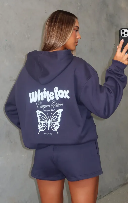 High Above Oversized Hoodie Navy sold by White Fox Boutique